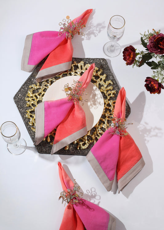 Tropical Sunrise Tie-Dye Napkin Set