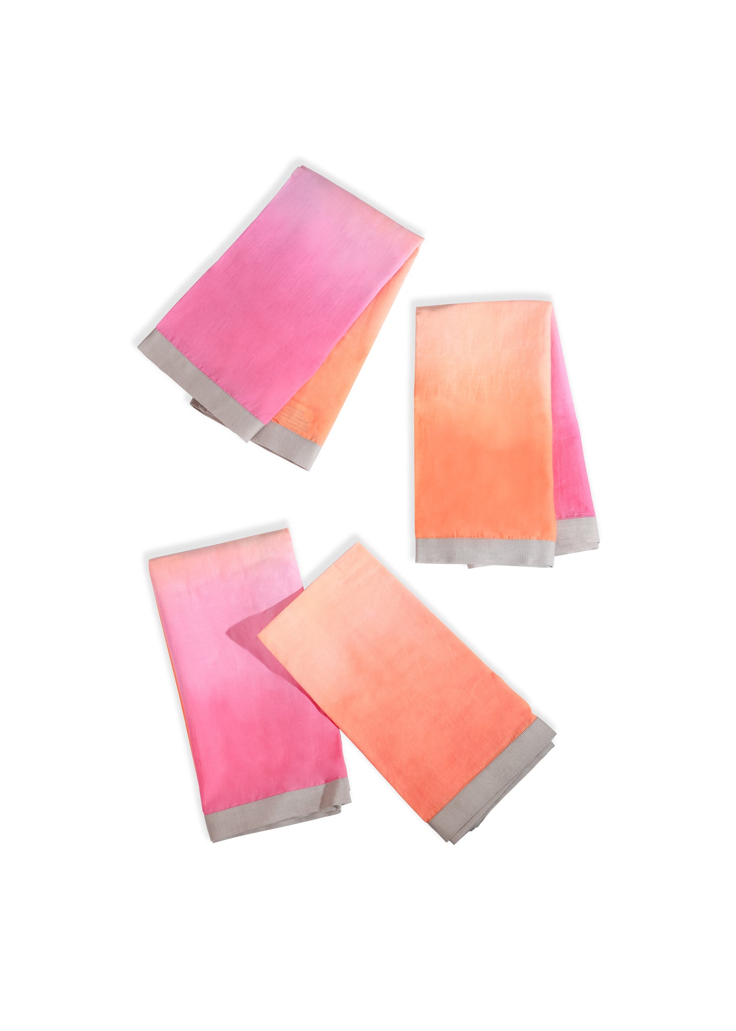 SCoral Sunset Tie-Dye Napkin Set