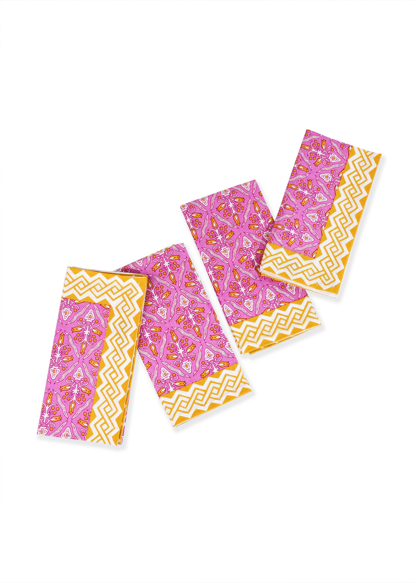 Orchid Luxe Block Print Cotton Napkins