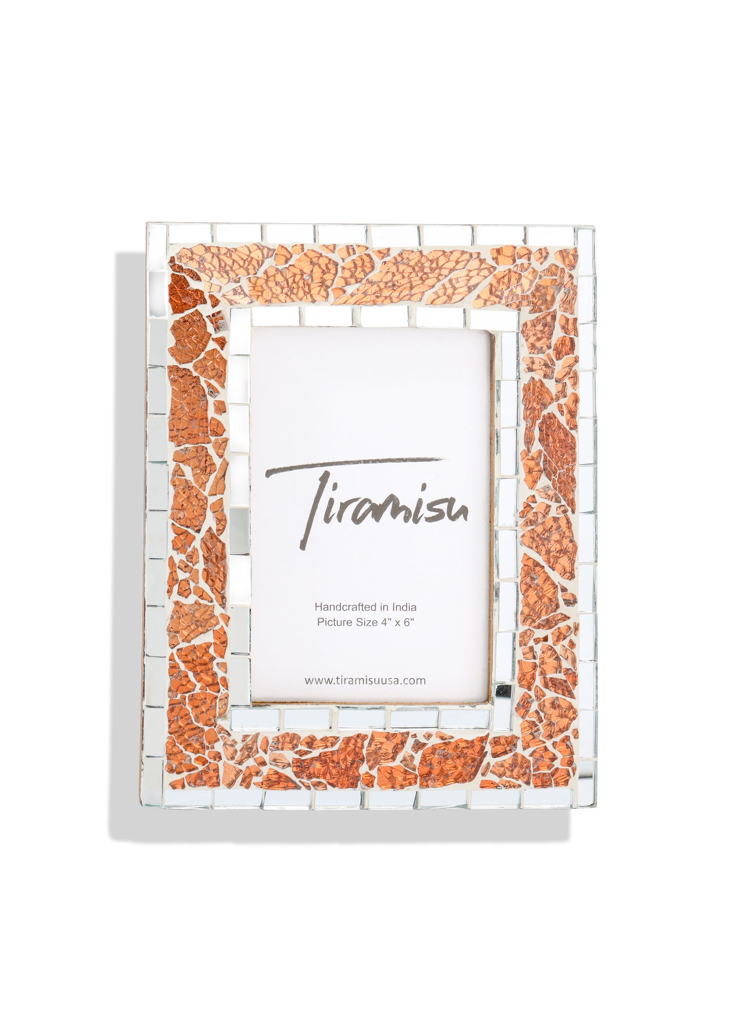 Copper Bloom Mosaic Picture Frame