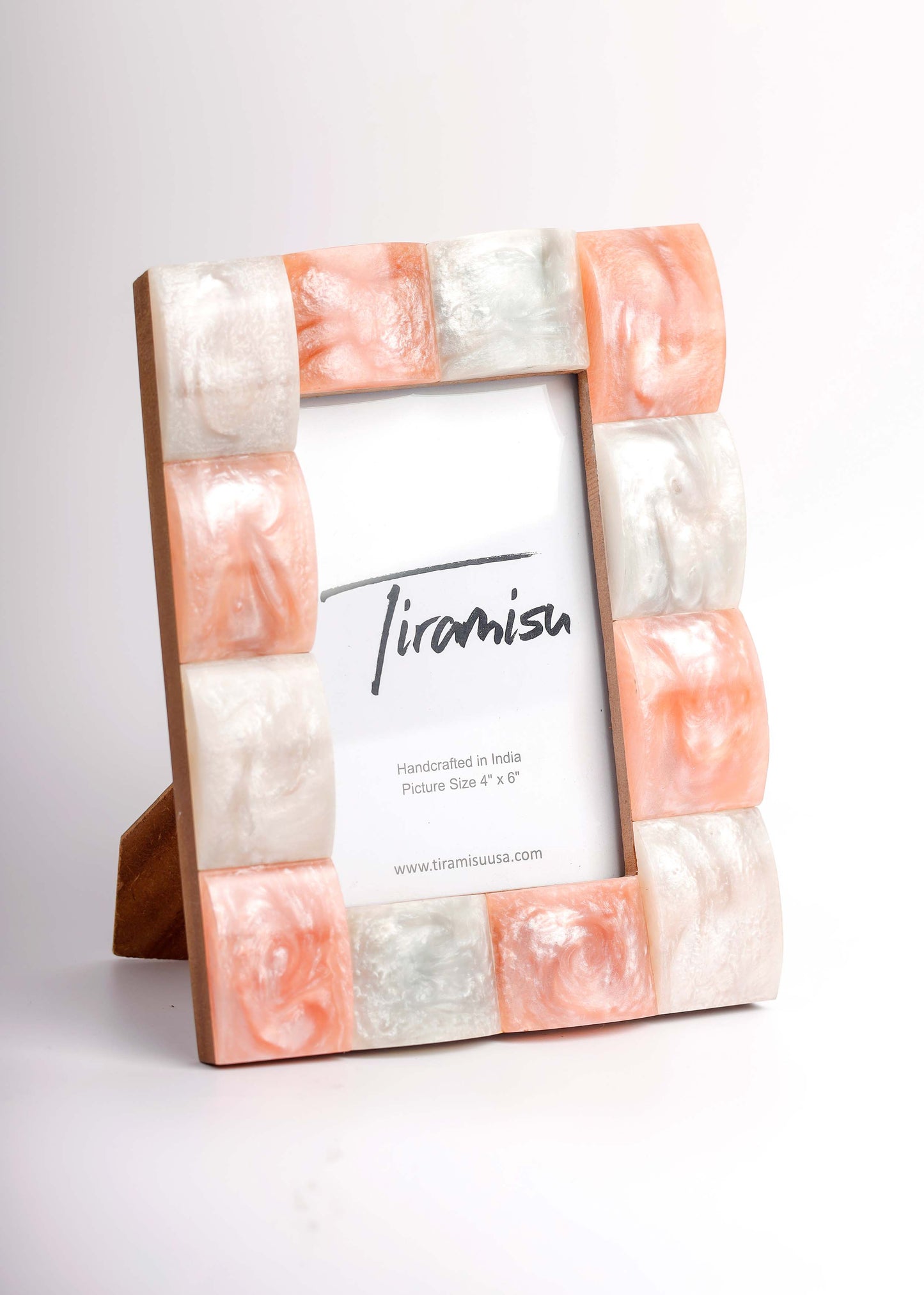 Blush Pearl Mosaic Resin Photo Frame