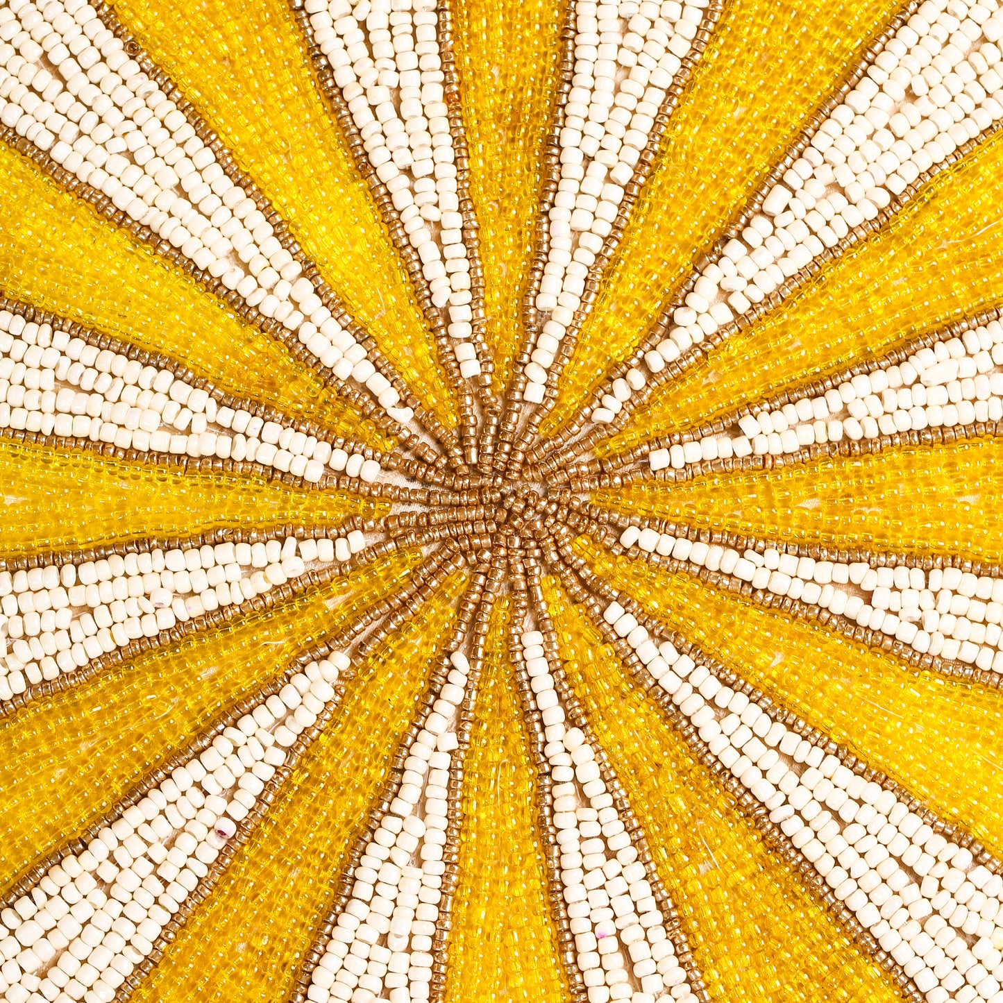 Yellow Scalloped Beaded Placemat tiramisuusa