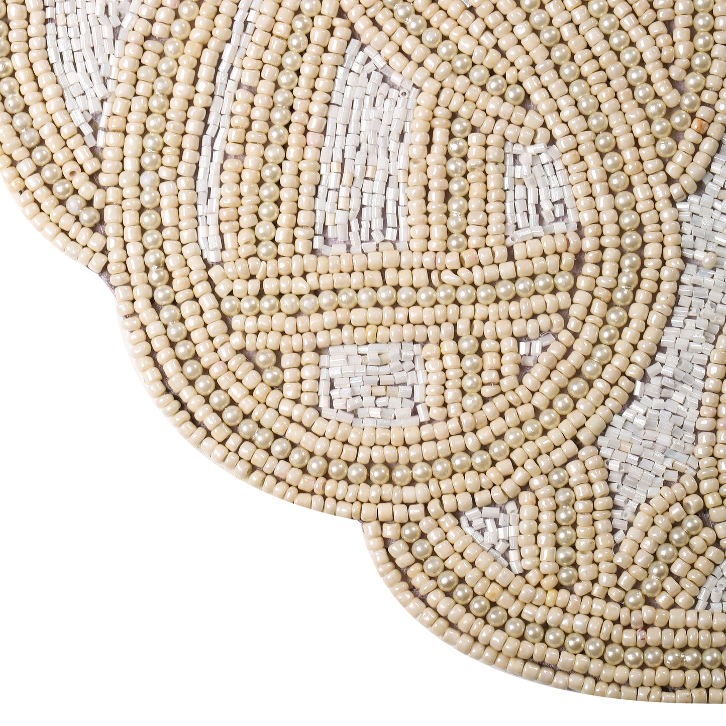 Ivory Abstarct Beaded Placemat