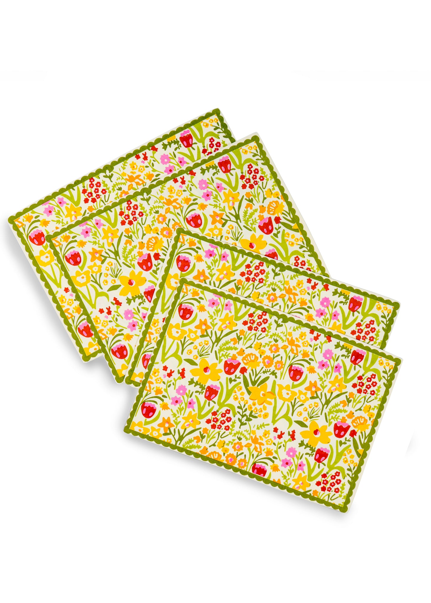 Spring Fling Block Print Cotton Placemats