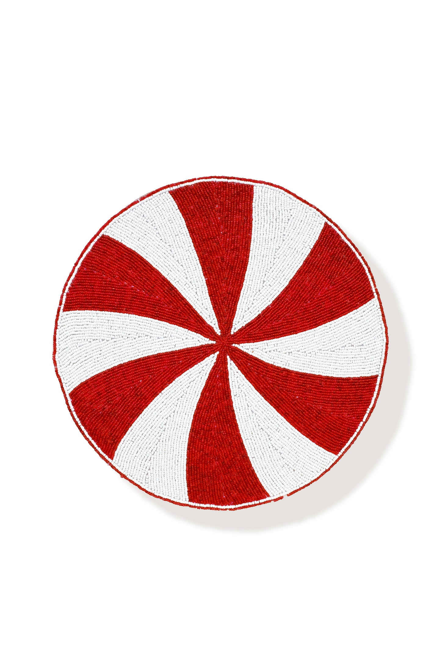 Peppermint Swirl Beaded Holiday Placemat