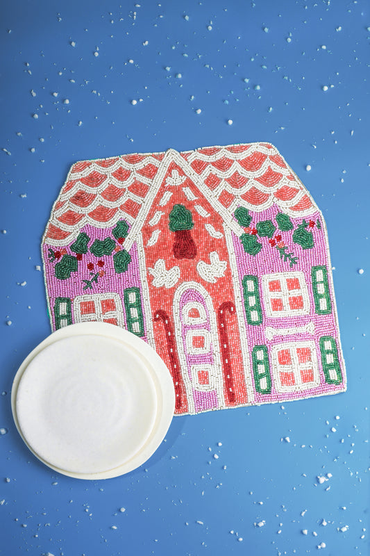 Pink Gingerbread House Placemat