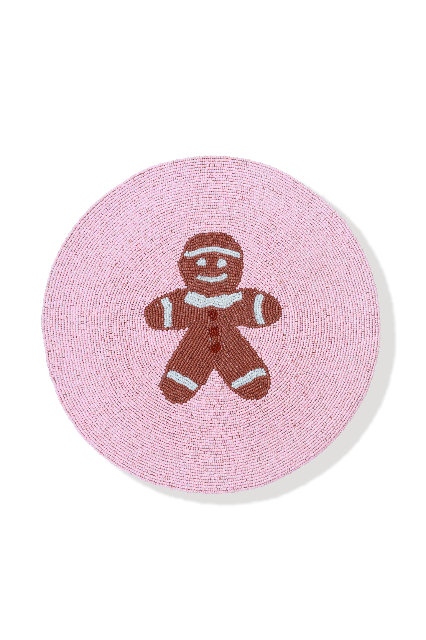 Gingerbread Man Beaded Holiday Placemat