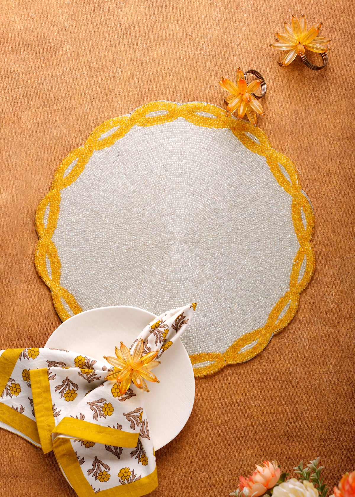 Marigold Links Beaded Placemat