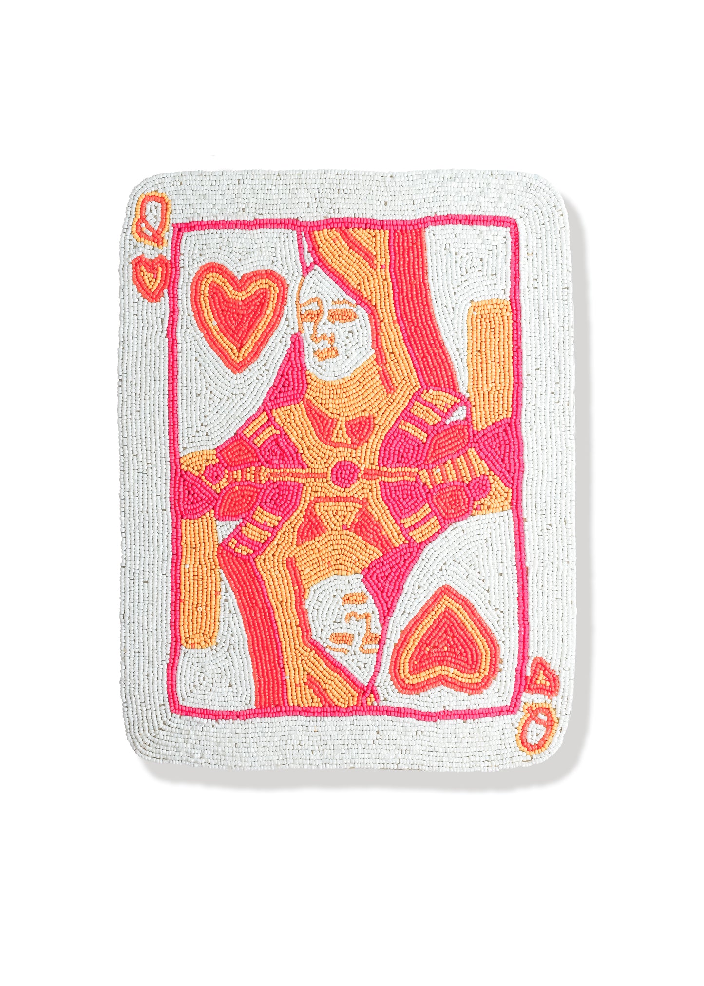 Queen of Hearts Beaded Playing Card Placemat