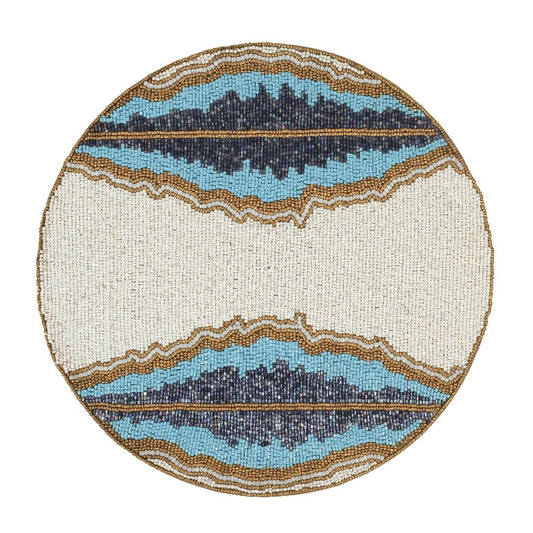 Blue Lagon Beaded Placemat tiramisuusa