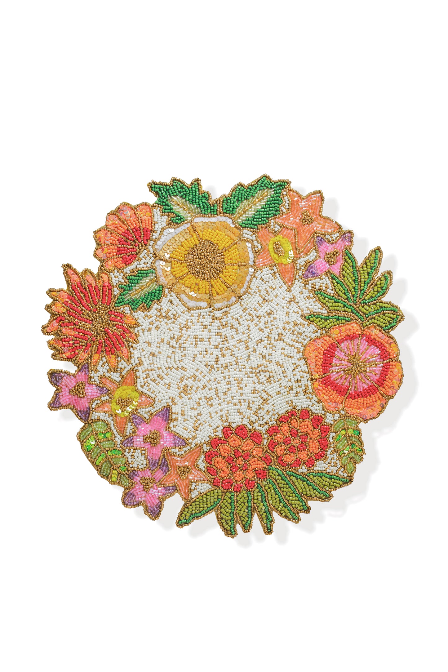 The "Botanical Crown" Beaded Placemat