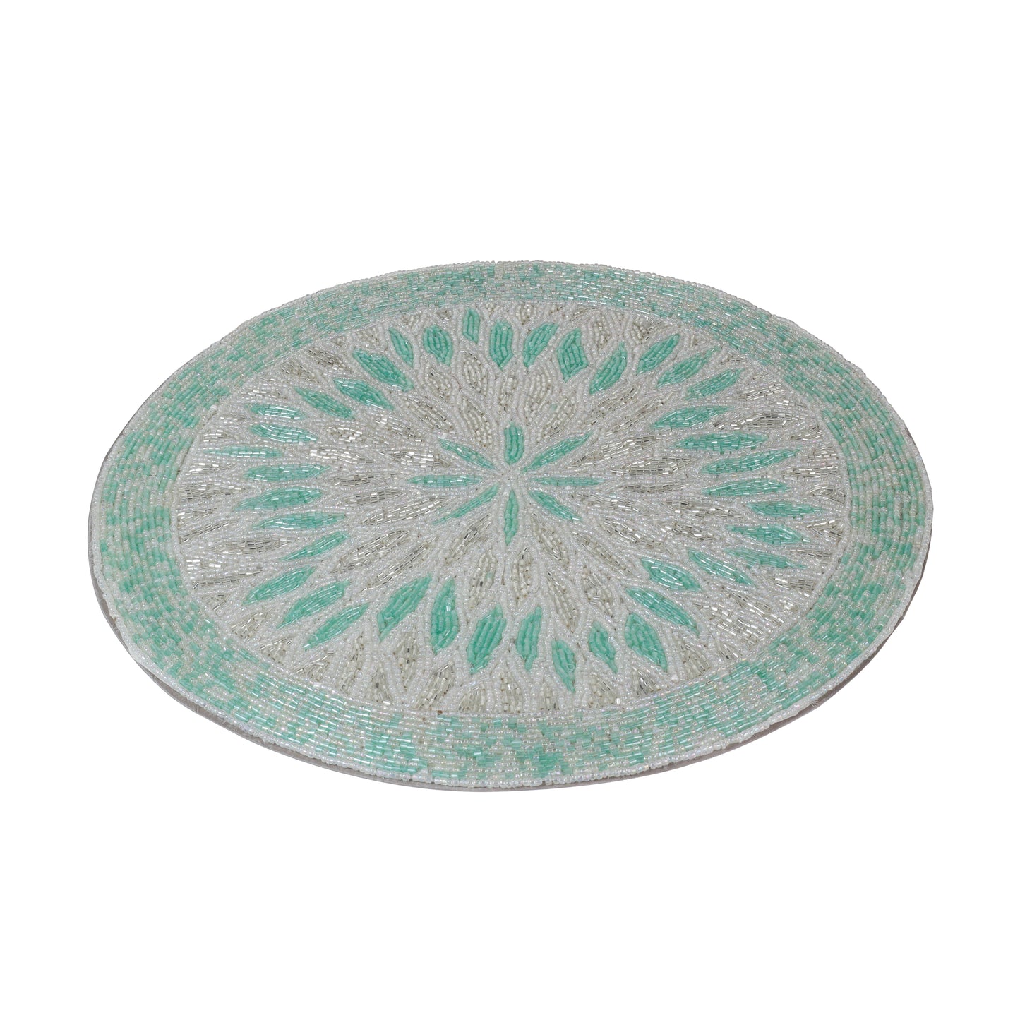 Pop of Blue Beaded Placemat tiramisuusa