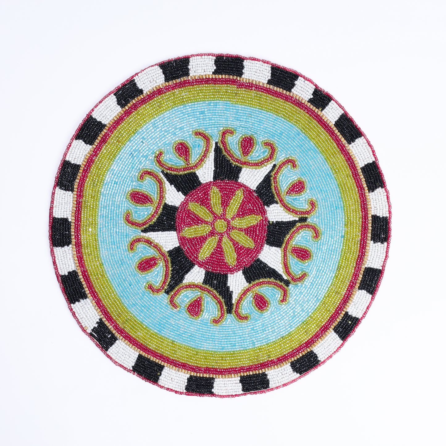 Multi Festive Beaded Placemat tiramisuusa