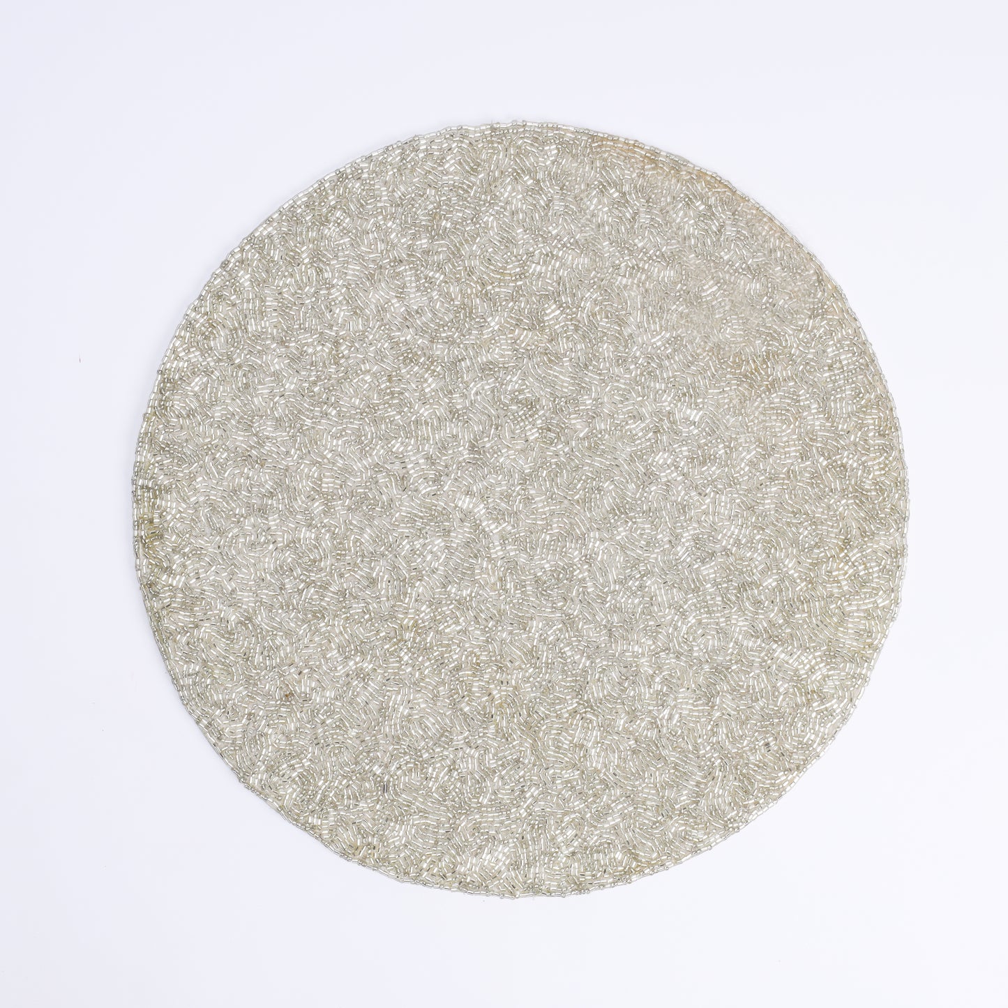 Silver Festive Beaded Placemat tiramisuusa