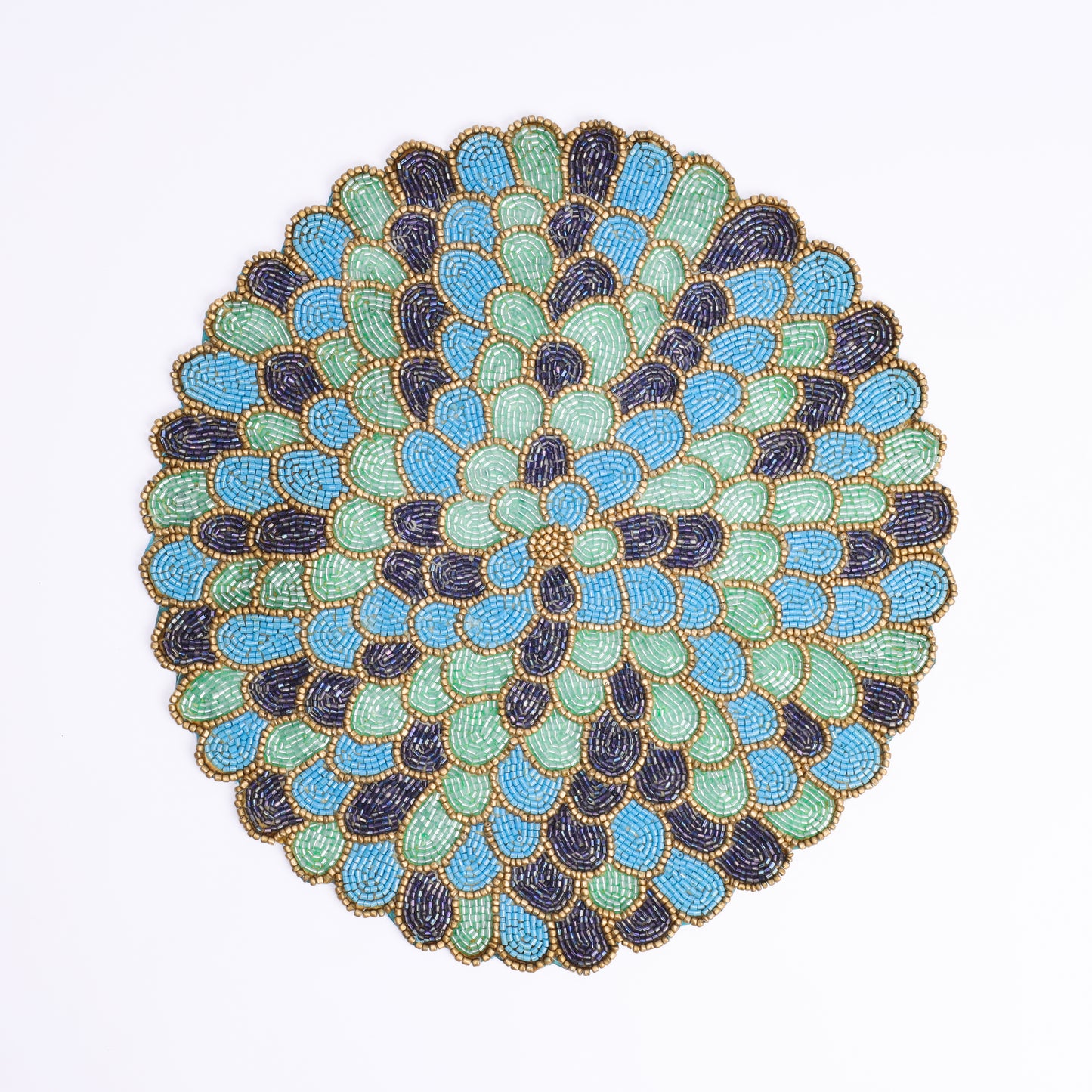 Tranquil Blooms Beaded Placemat tiramisuusa