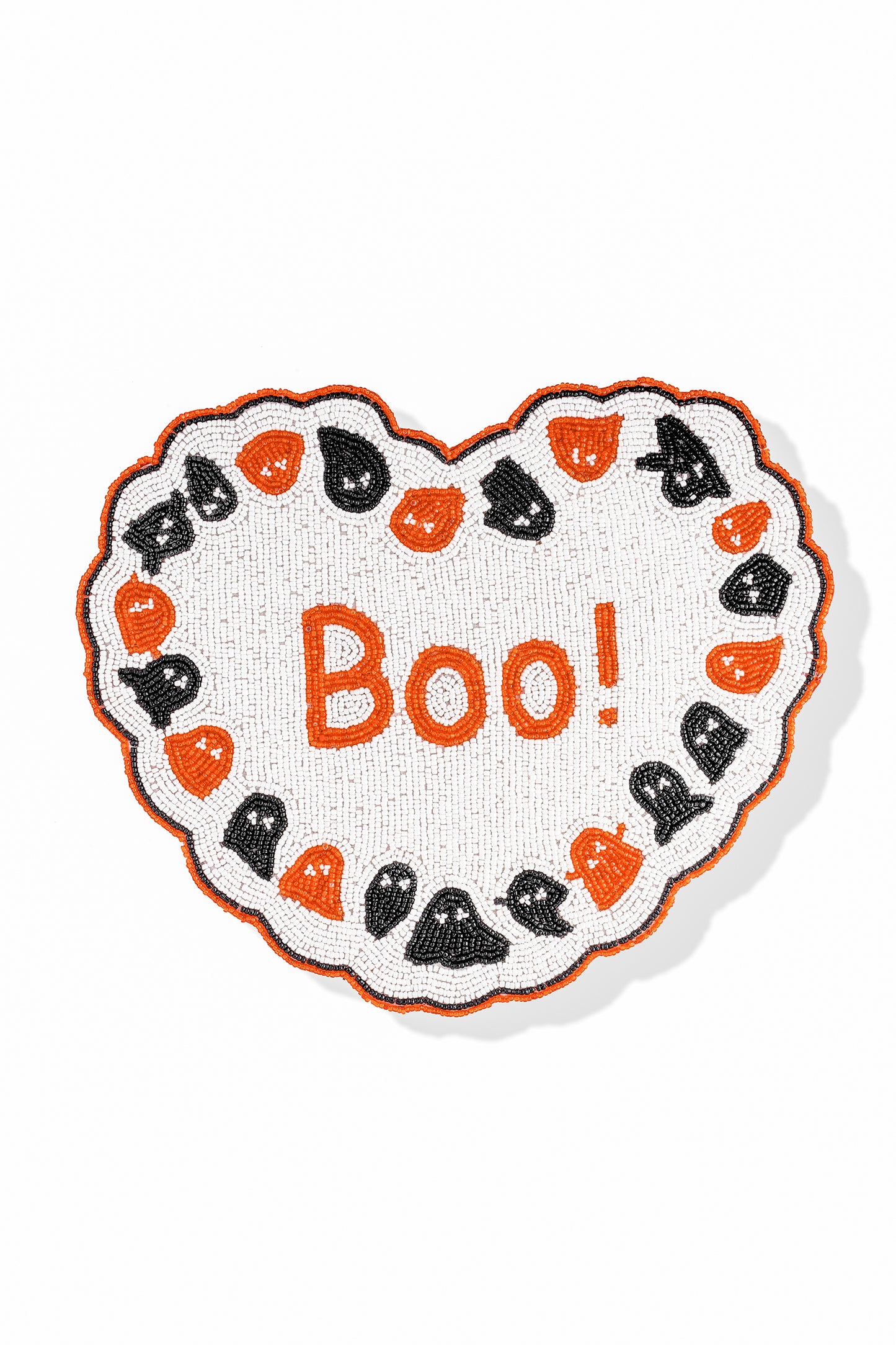 Boo! Heart Beaded Halloween Placemat