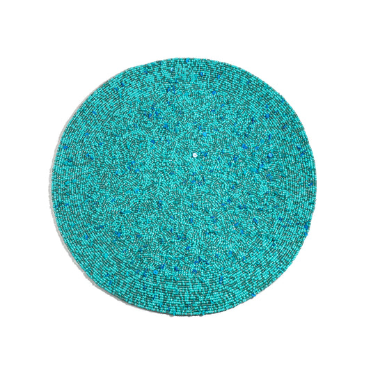Turquoise Tide Beaded Placemat tiramisuusa
