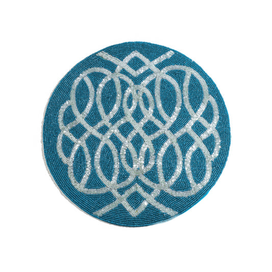 Oceanic Allure Beaded Placemat tiramisuusa