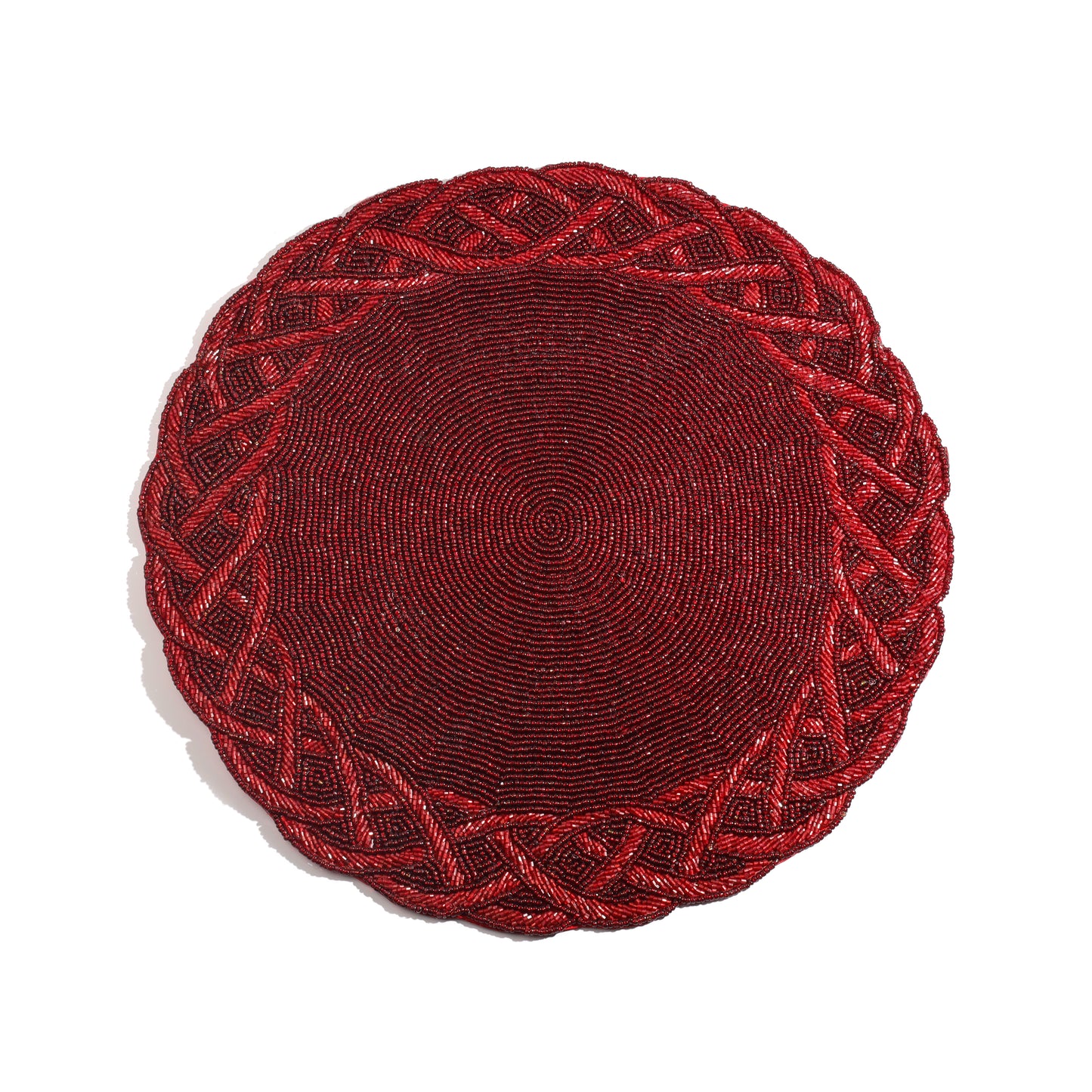Ruby Glow Beaded Placemat tiramisuusa