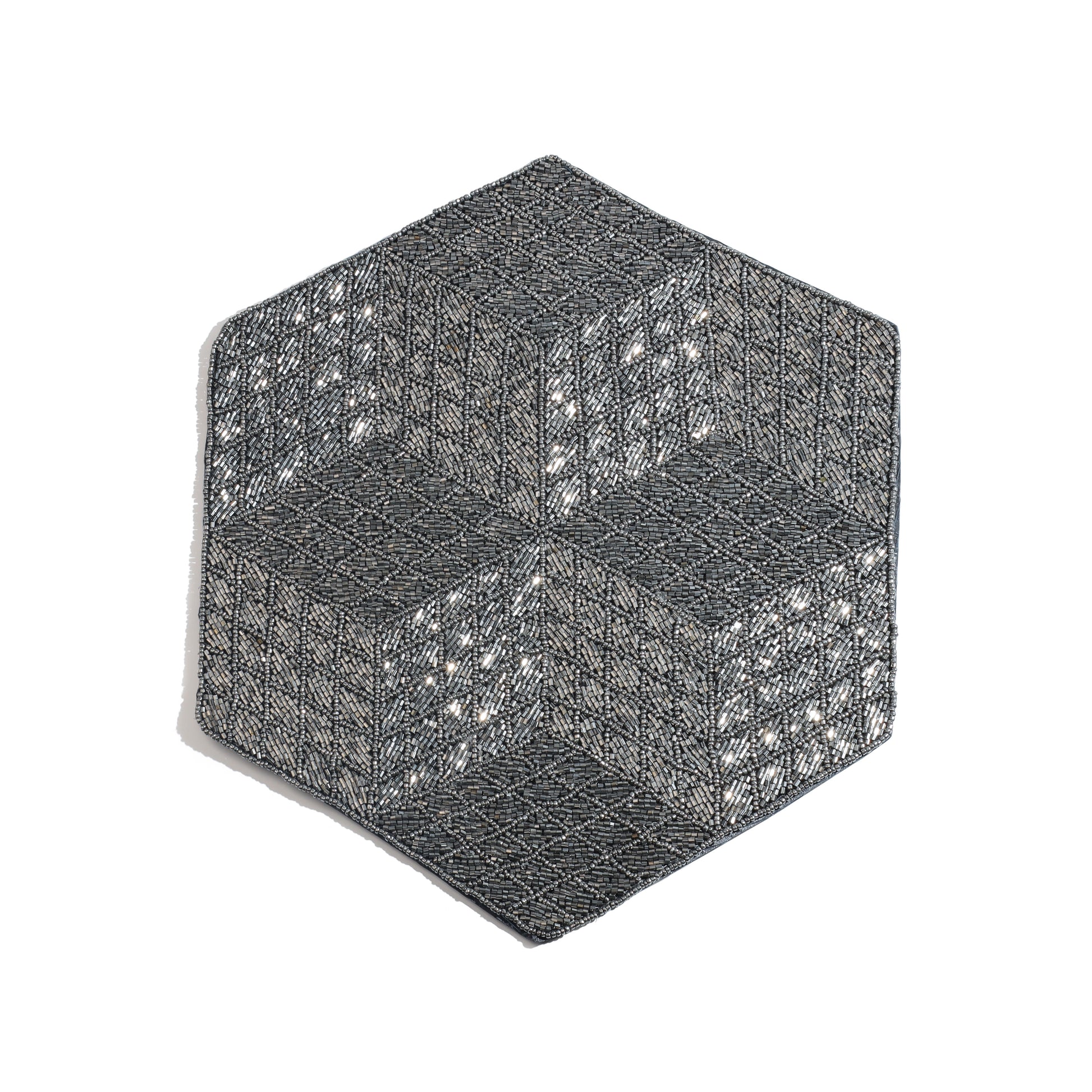 Steel Symphony Beaded Placemat tiramisuusa