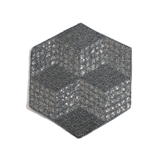 Steel Symphony Beaded Placemat tiramisuusa