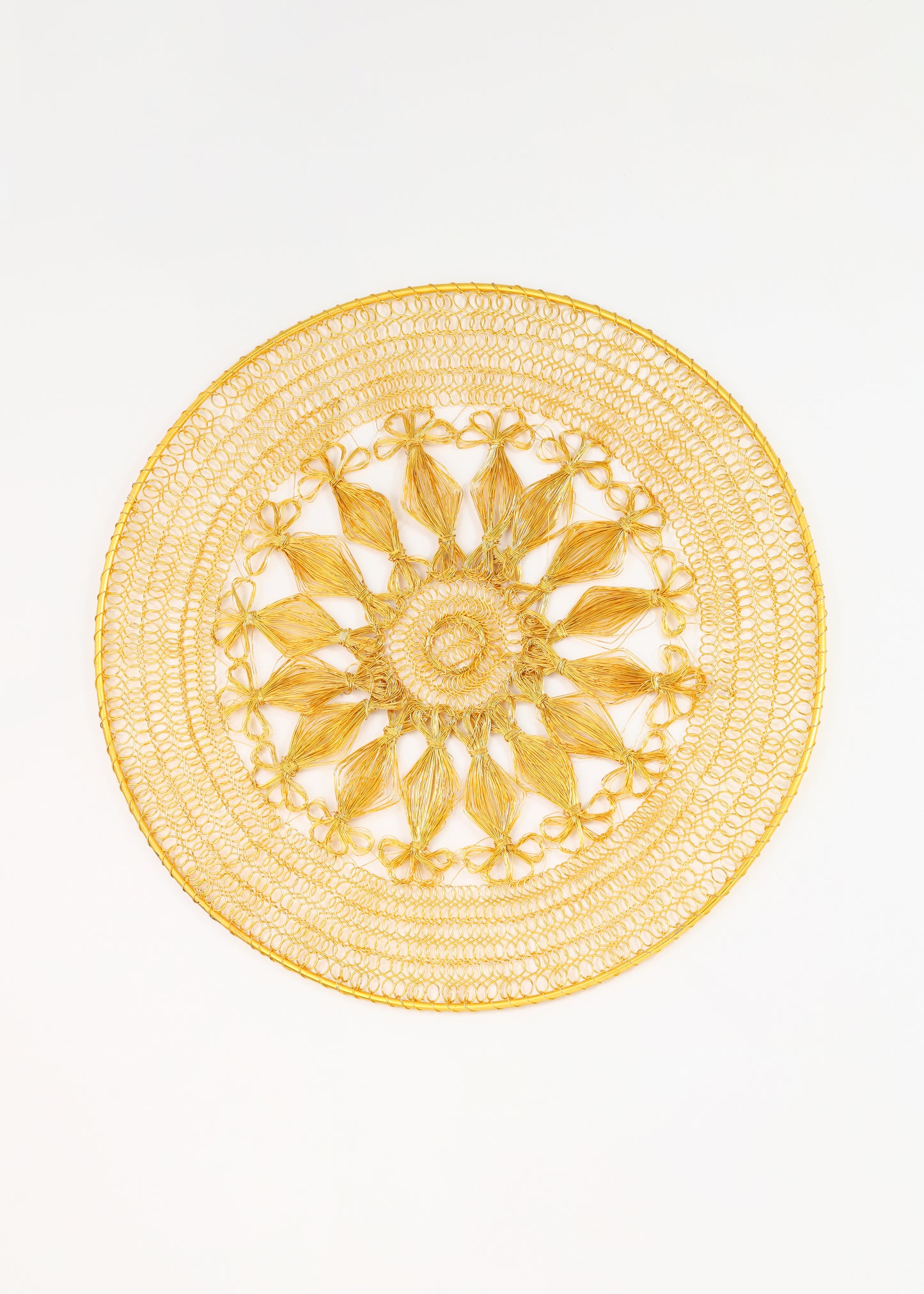 Sunburst Petal Weave Metal Placemat