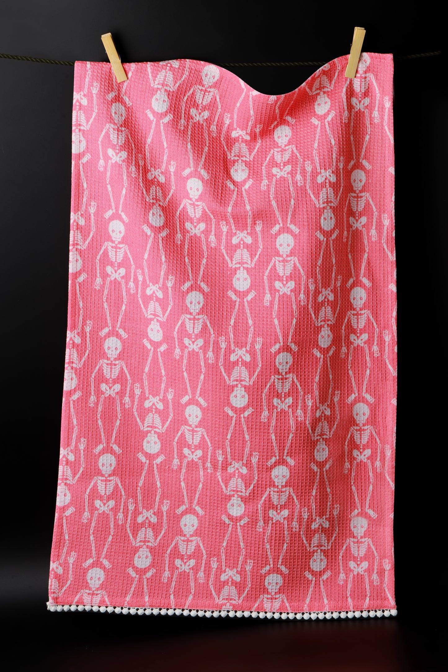 The "Pink & Spooky" Artisan Kitchen Tea Towel Set of 3
