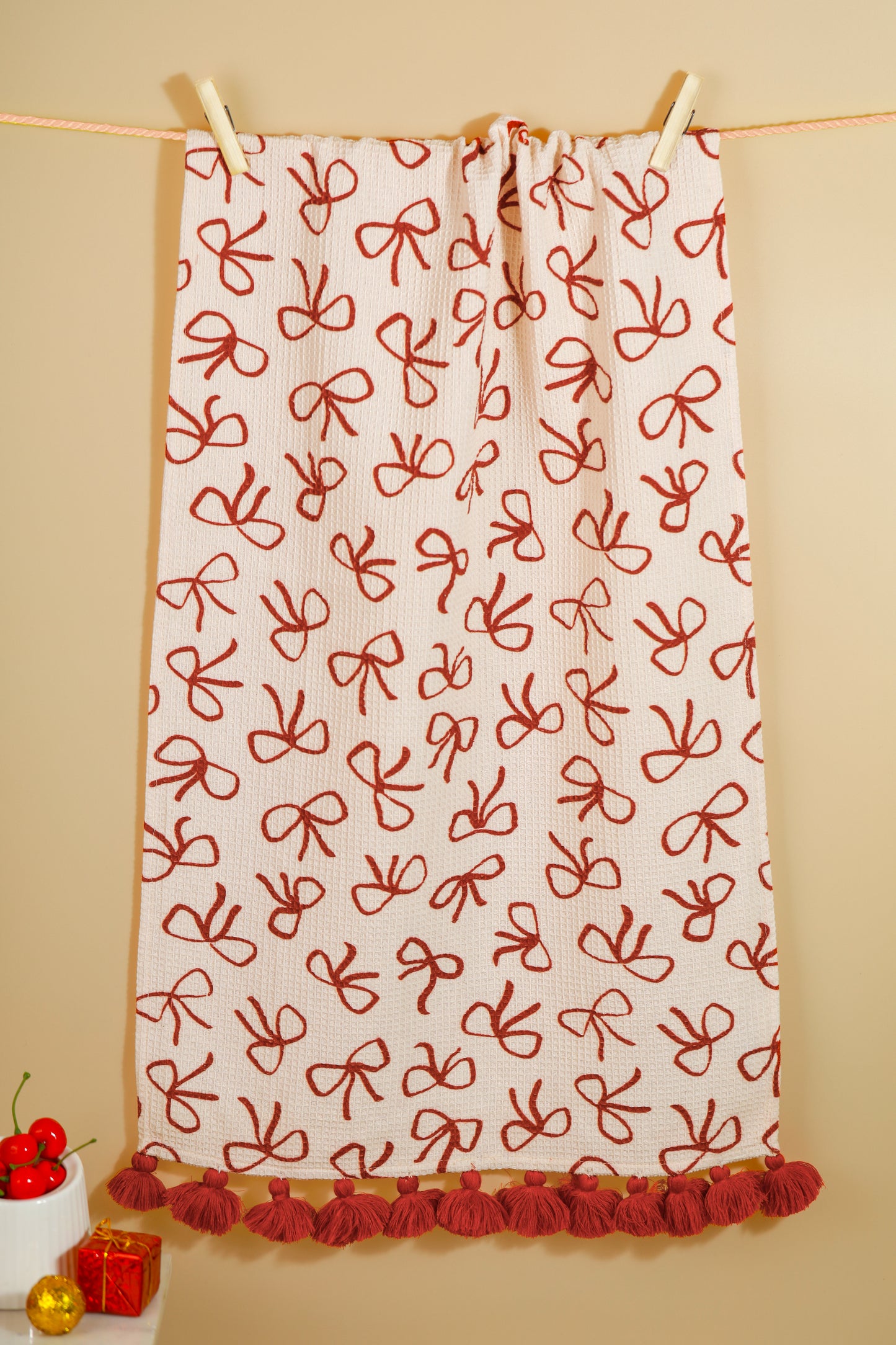 The "Holiday Blessings" Artisan Kitchen Tea Towel Set of 3