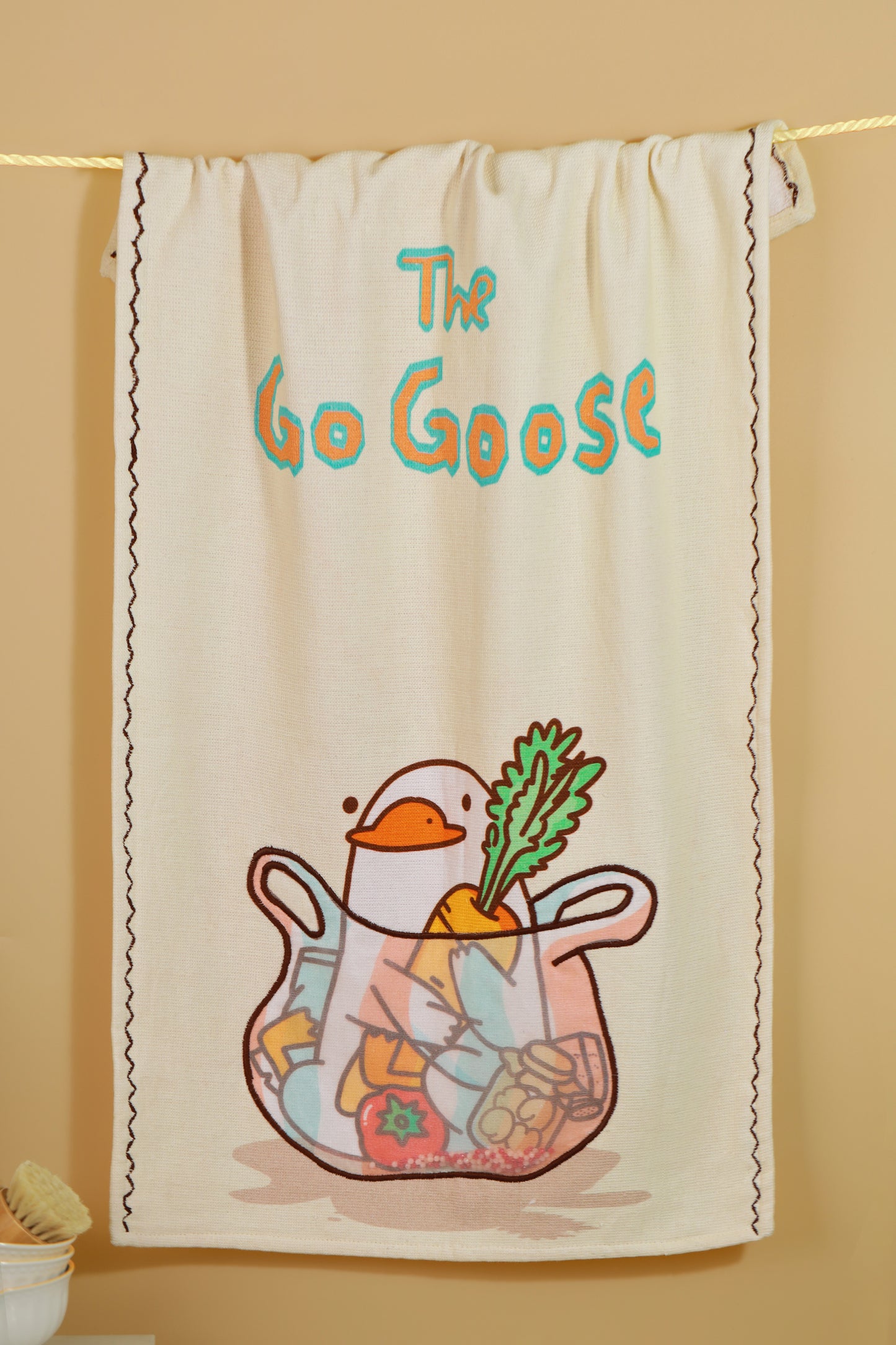 The "Gaggle of Geese" Artisan Kitchen Tea Towel Set of 3