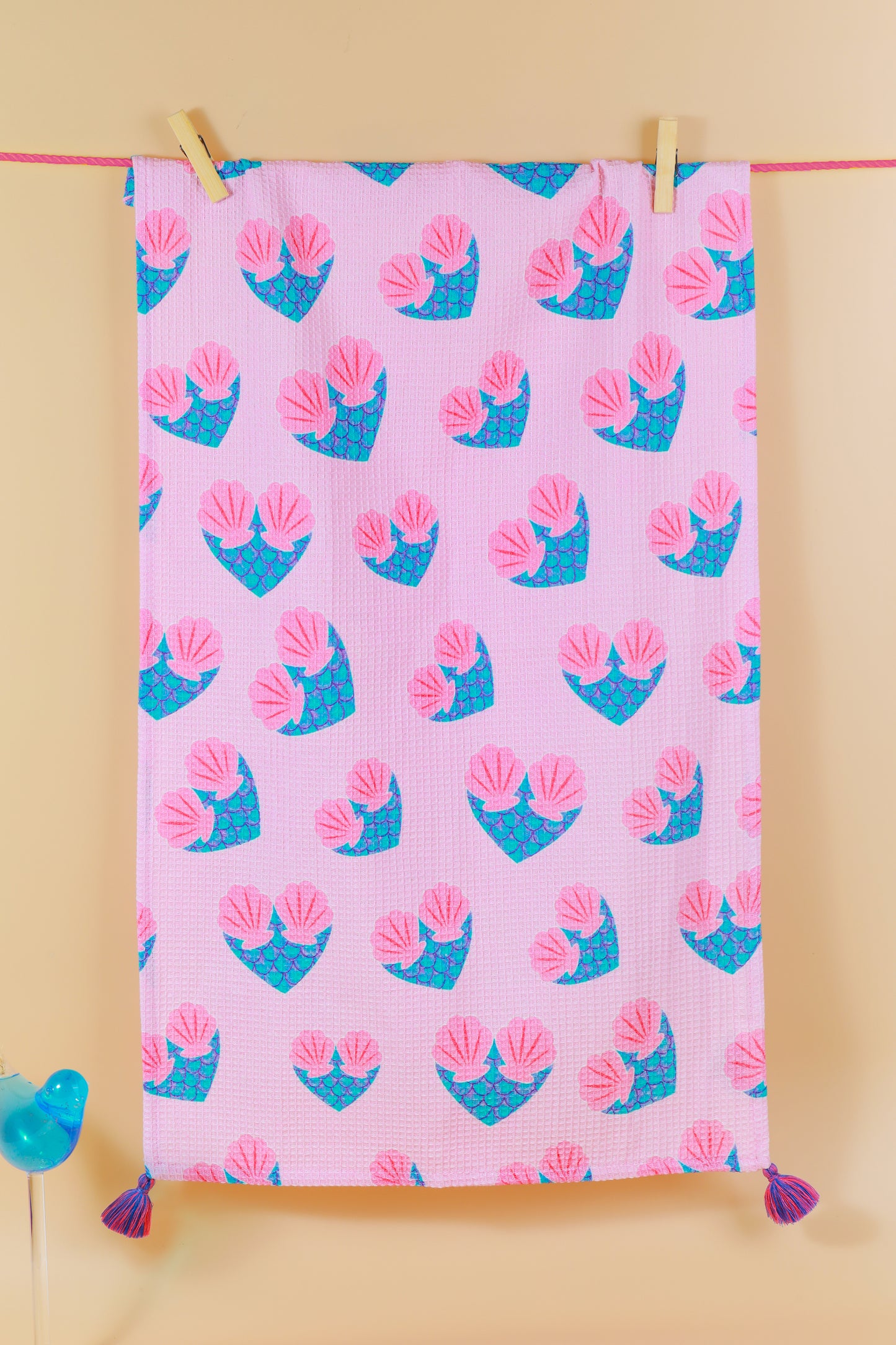 The "Mermaid Cove" Artisan Kitchen Tea Towel Set of 3