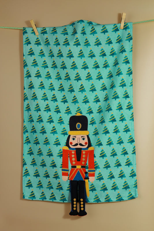 The "Nutcracker Suite" Artisan Kitchen Tea Towel Set of 3