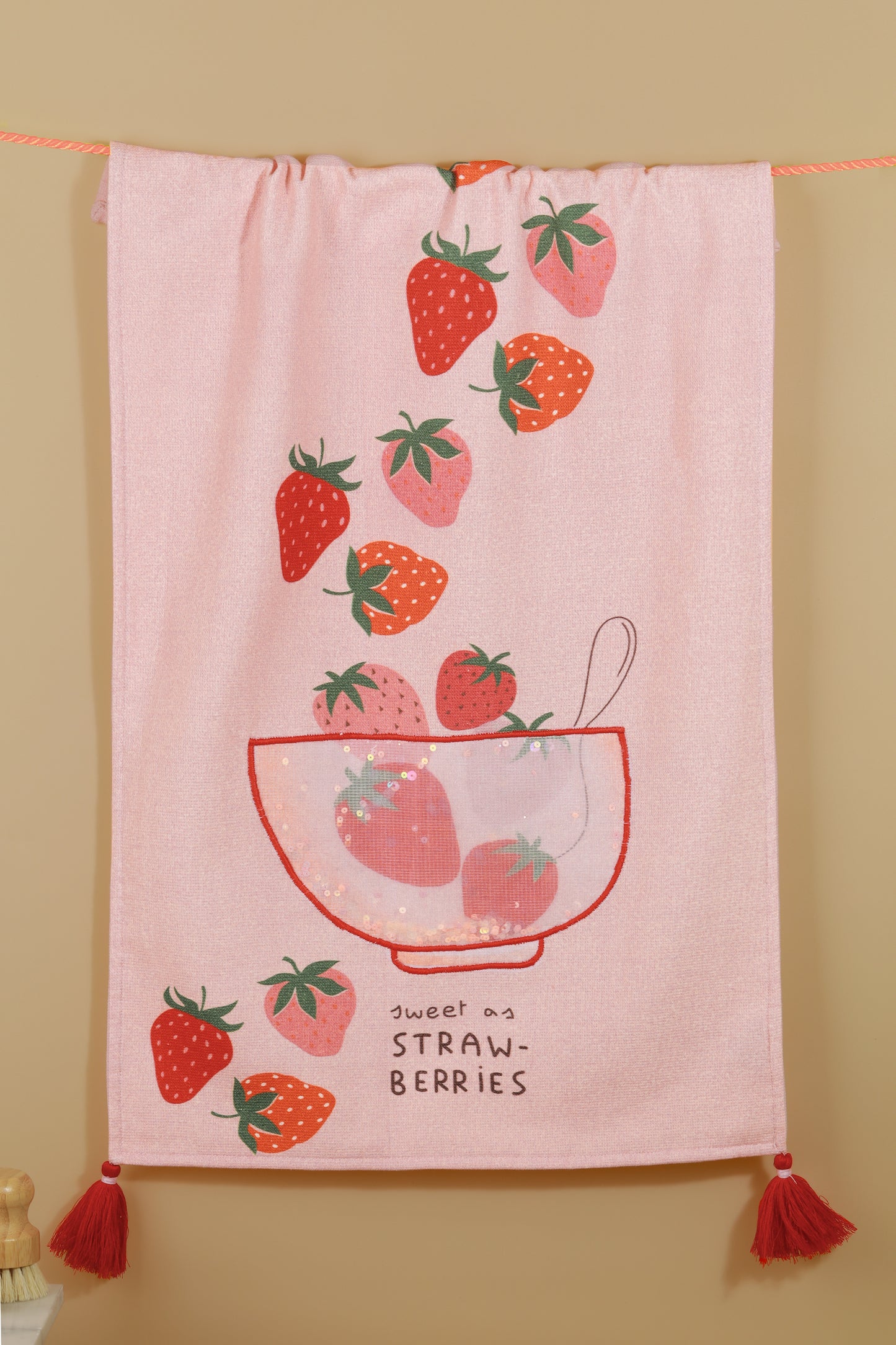 The "Strawberry Fields Forever" Artisan Kitchen Tea Towel Set of 3