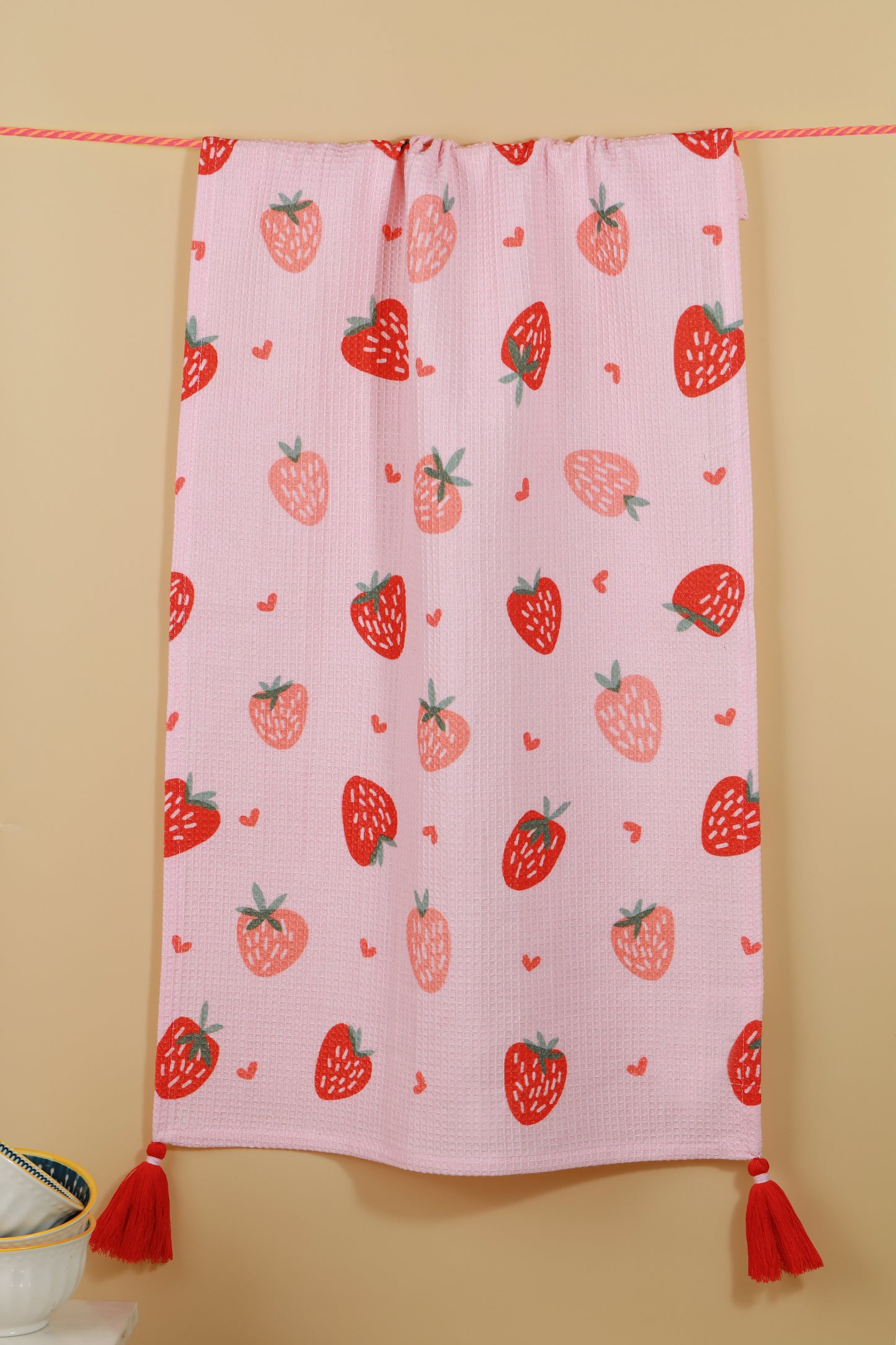 The "Strawberry Fields Forever" Artisan Kitchen Tea Towel Set of 3