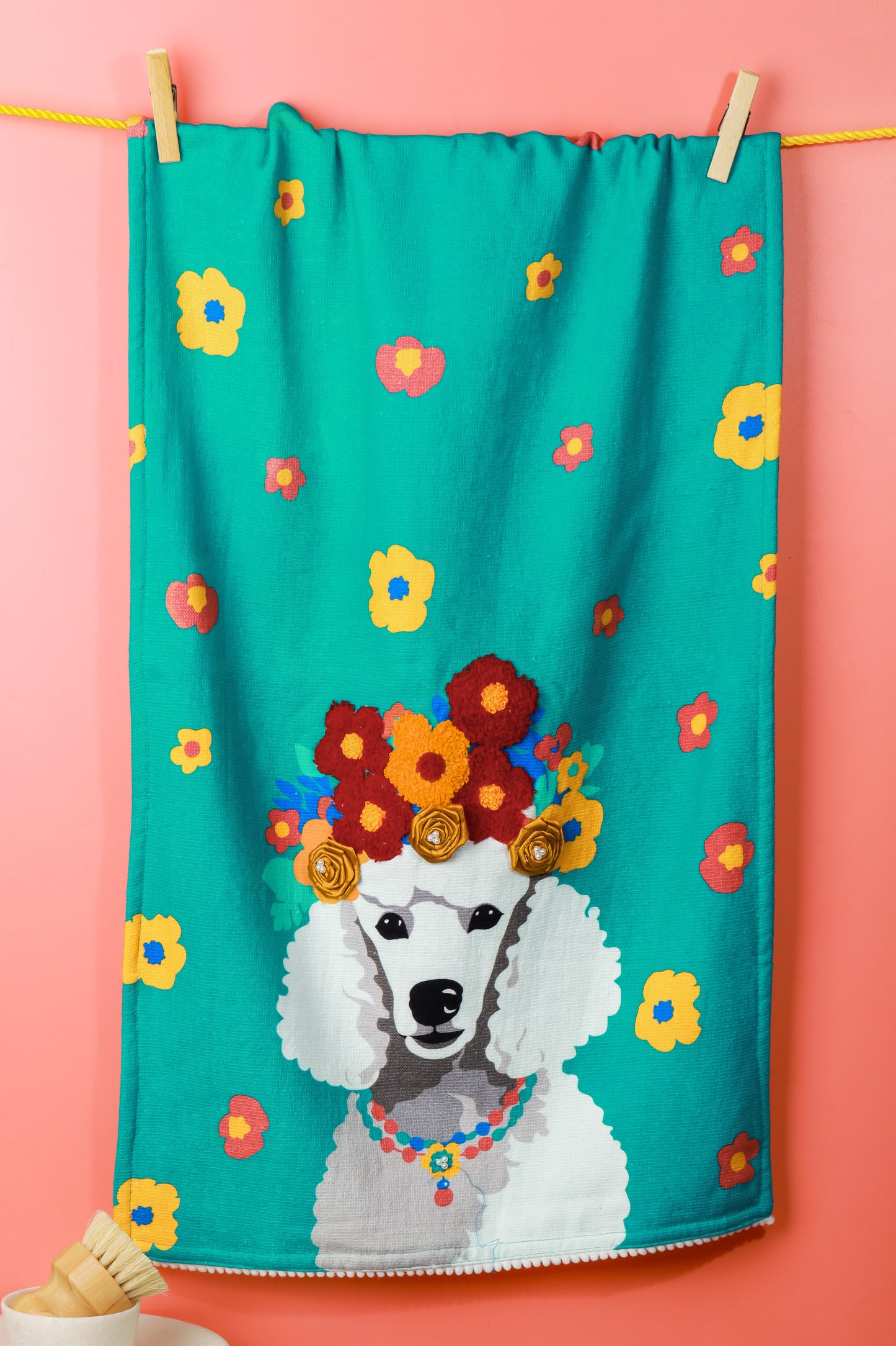 The "Chic Canine Couture" Artisan Kitchen Tea Towel Set of 3