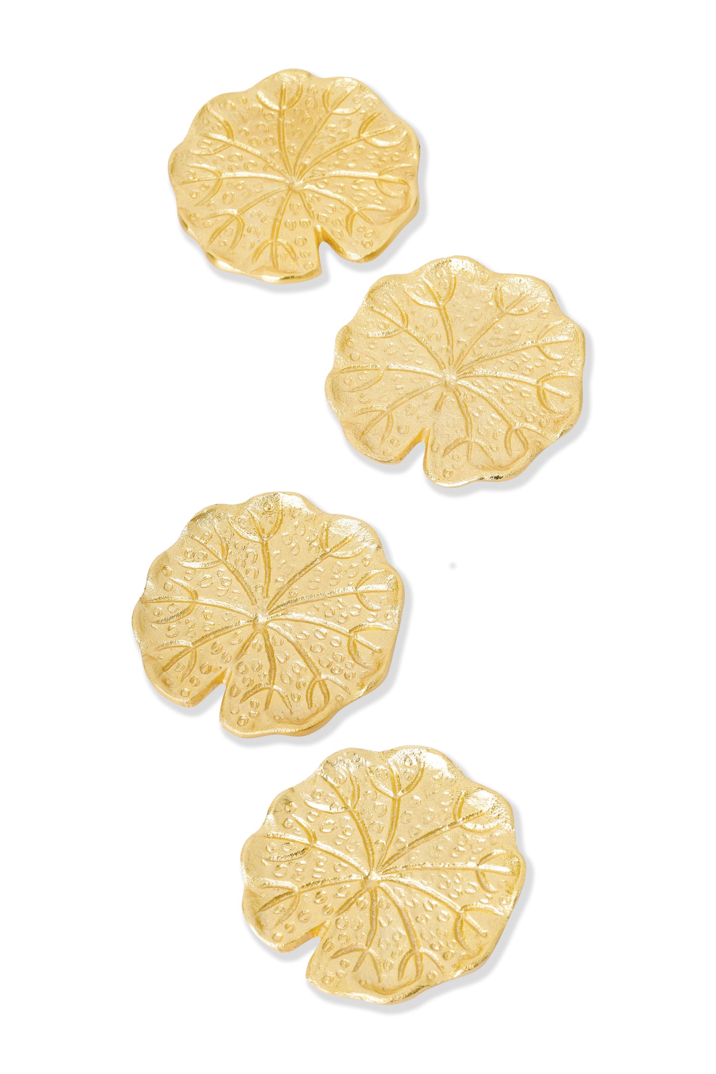 Victoria Gilded Lily Pad Coasters | Set of 4