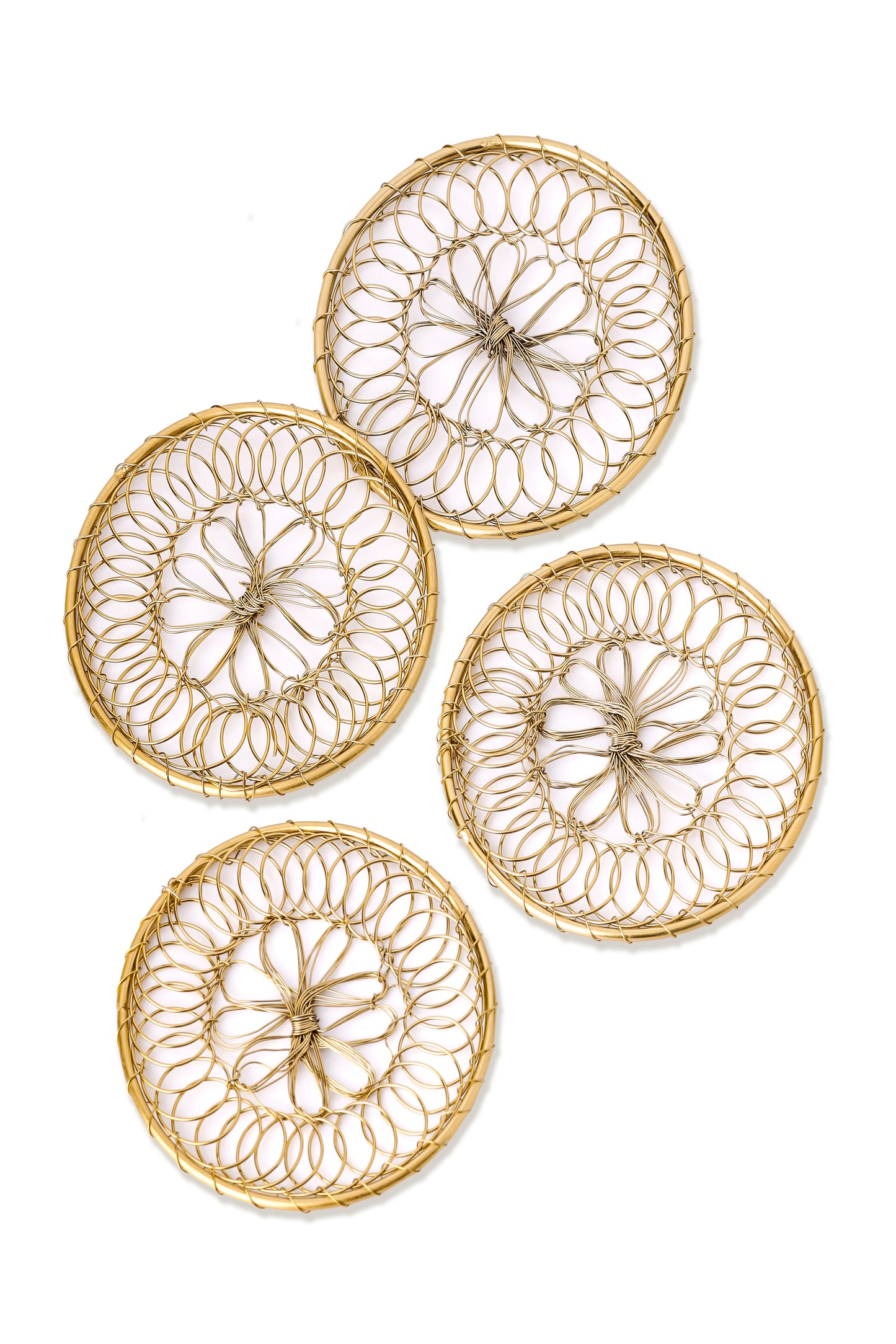 Solstice Gilded Filament Coasters – Set of 4
