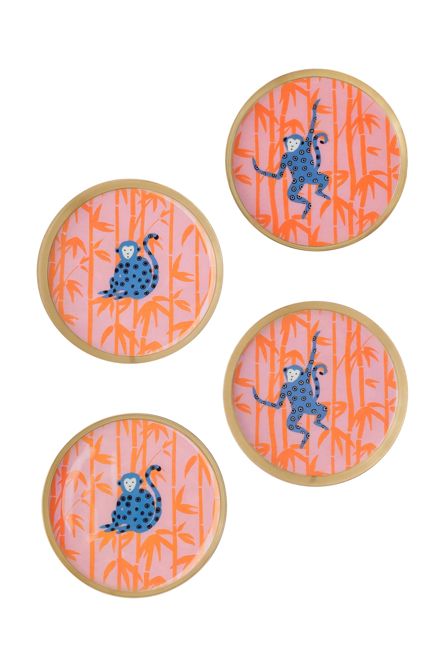 Playful Jungle Metal Coaster Set