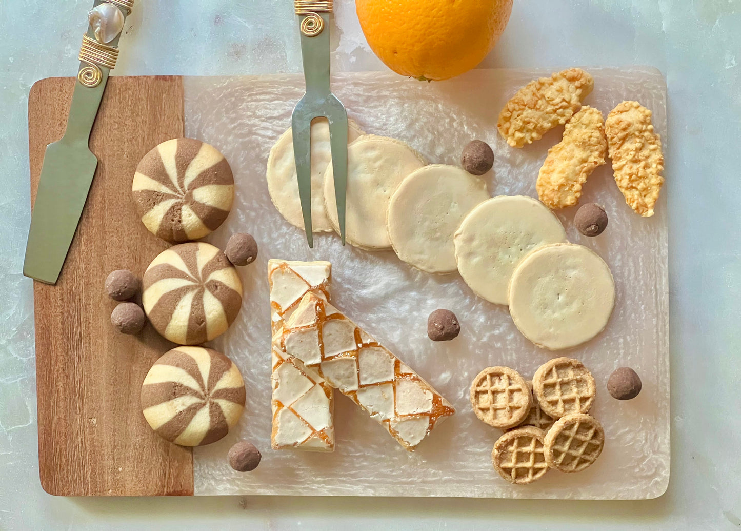 Ivory Resin & Wood Cheese Board