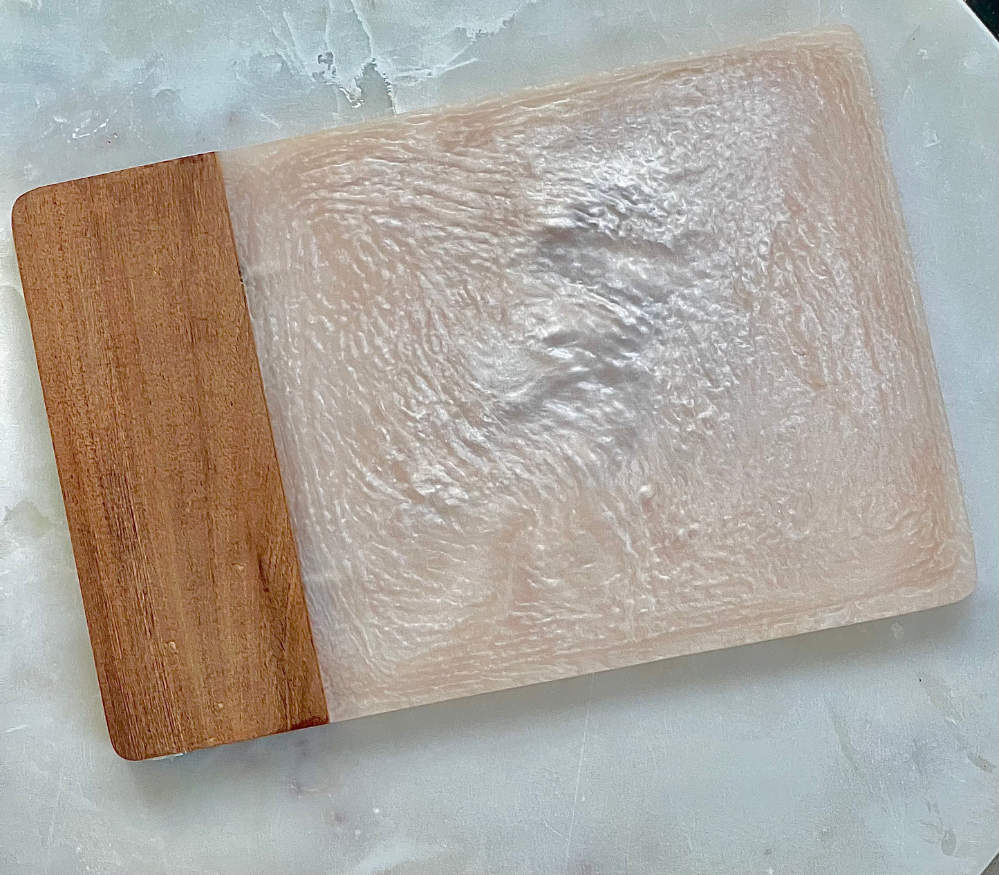 Ivory Resin & Wood Cheese Board