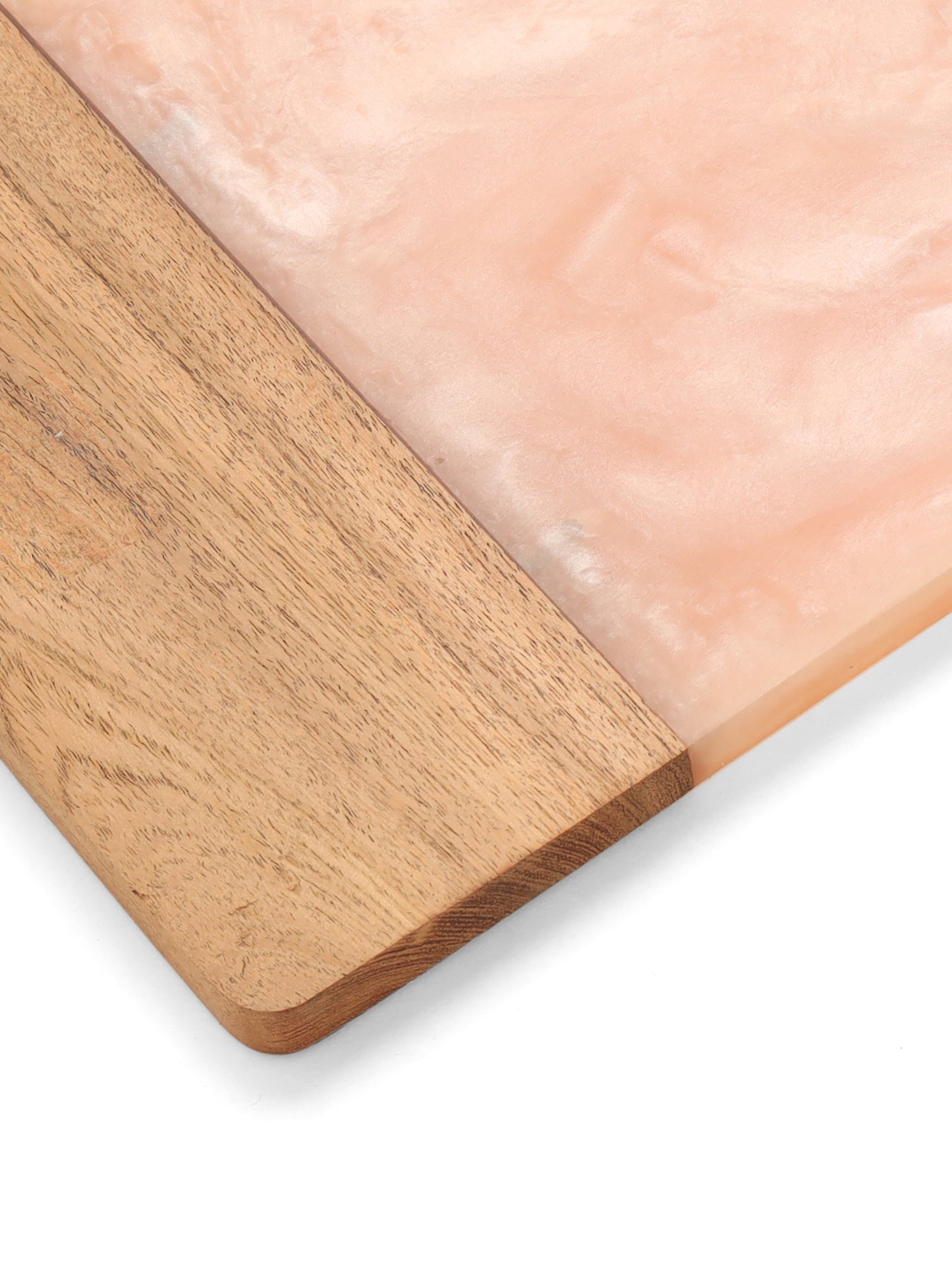 Pink Resin & Wood Cheese Board