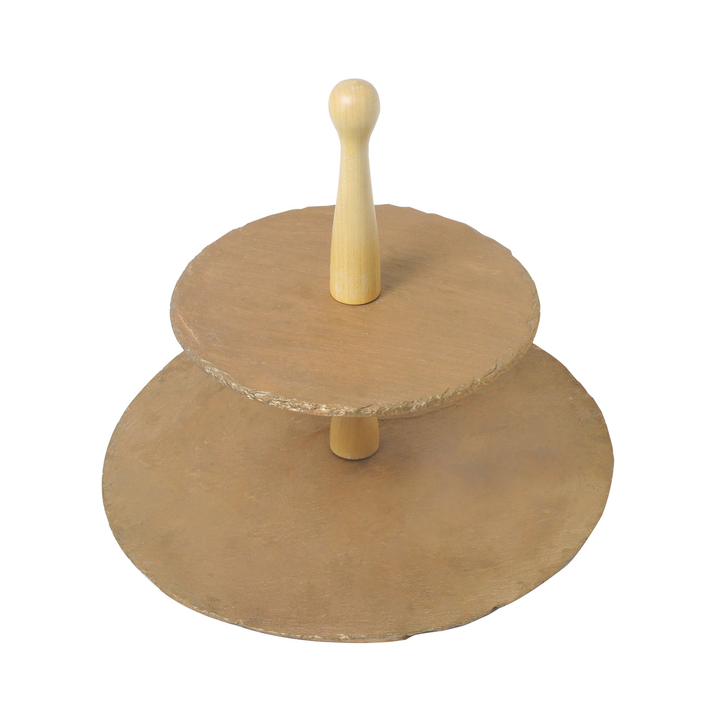 Tiramisu Wood & Resin 2-Tier Dessert Server