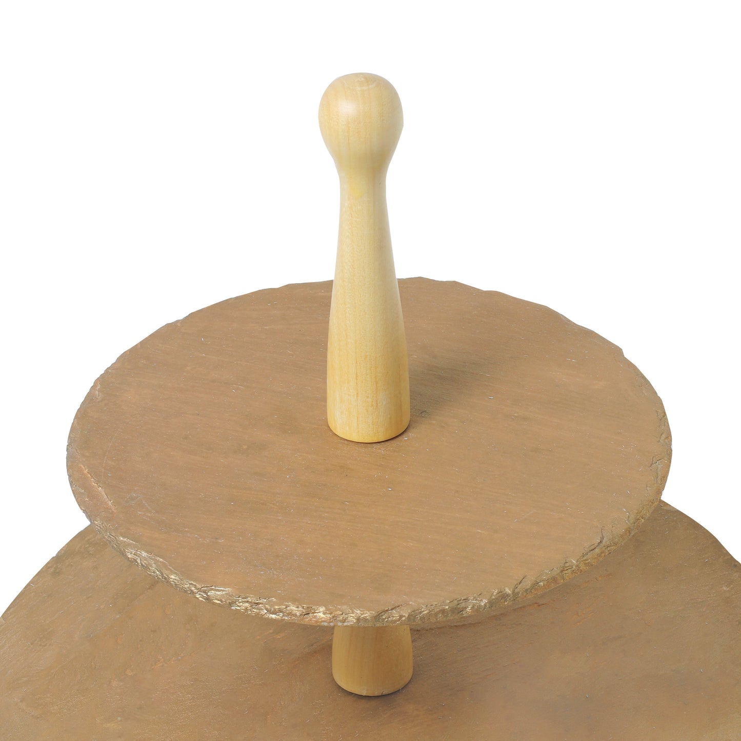 Tiramisu Wood & Resin 2-Tier Dessert Server