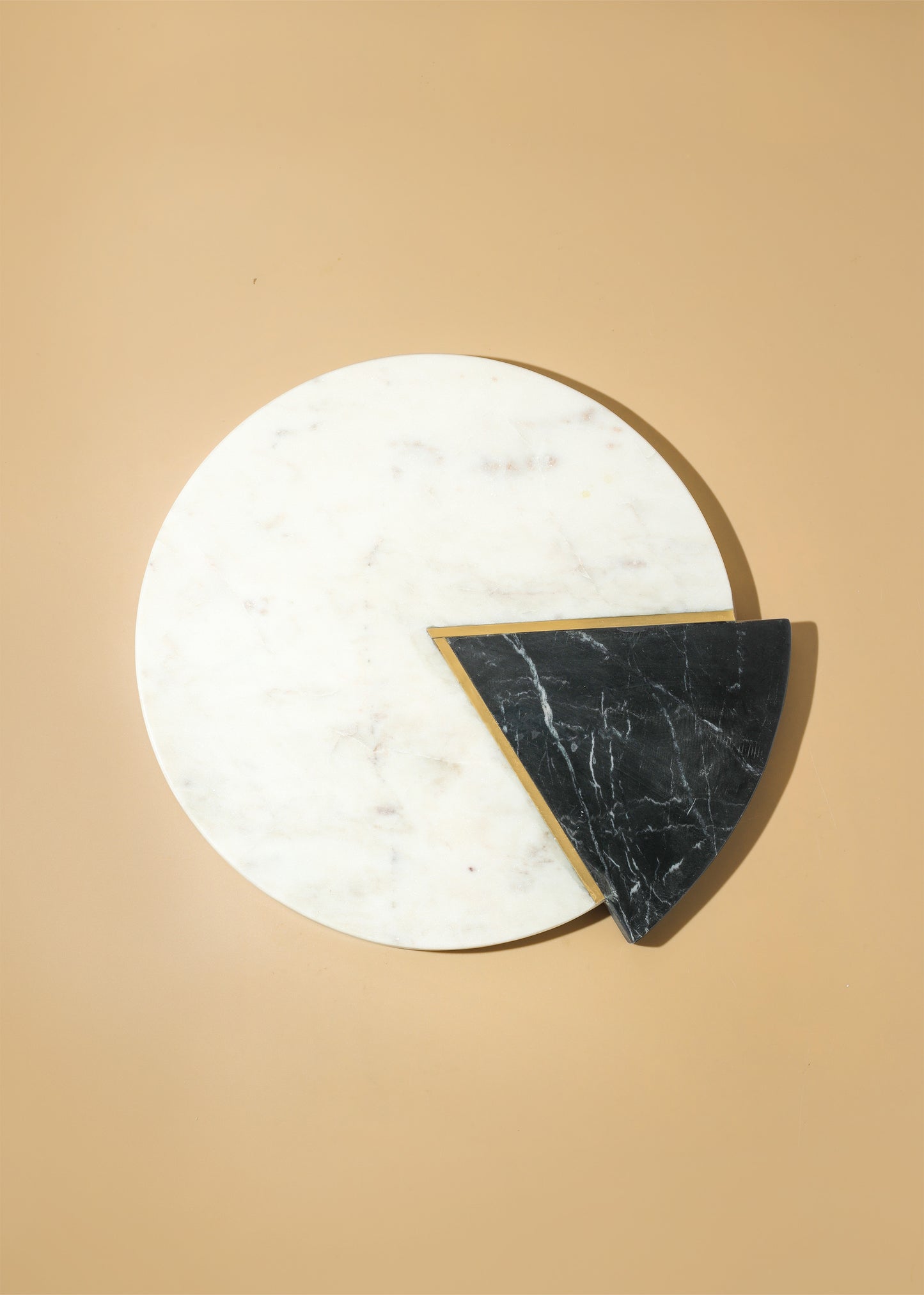 Noir Blanc Marble Circle Platter tiramisuusa