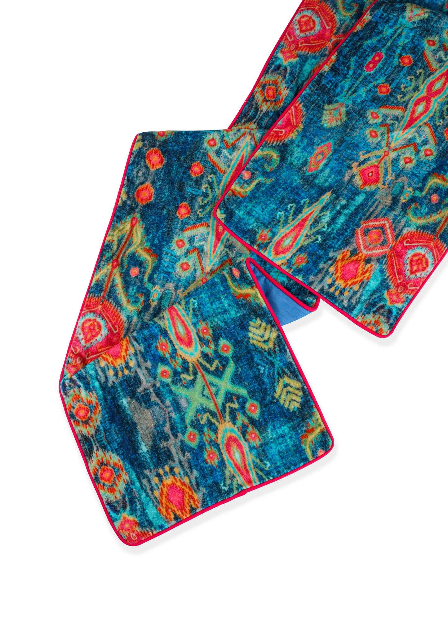 Imperial Indigo Dream Velvet Table Runner