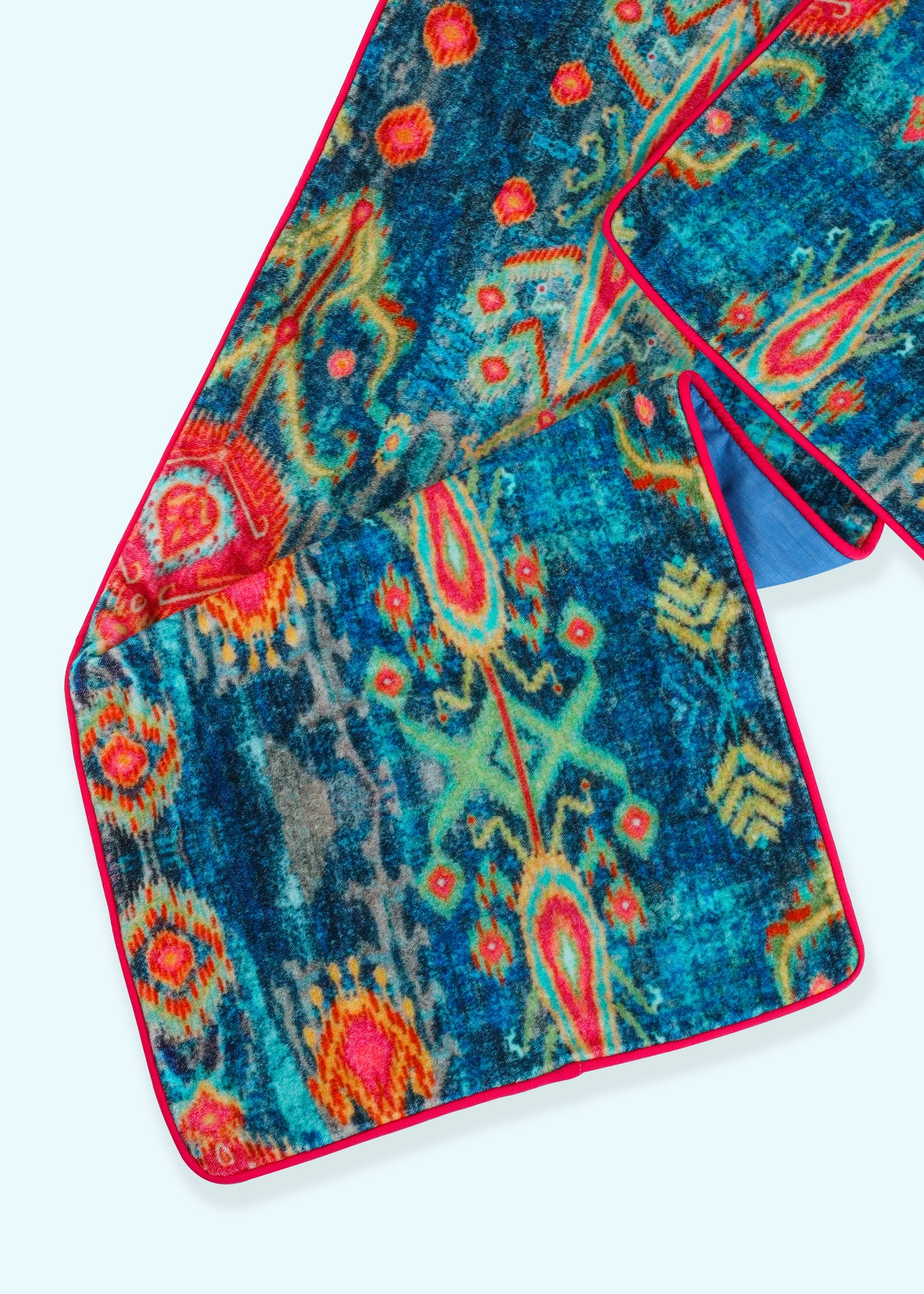 Imperial Indigo Dream Velvet Table Runner