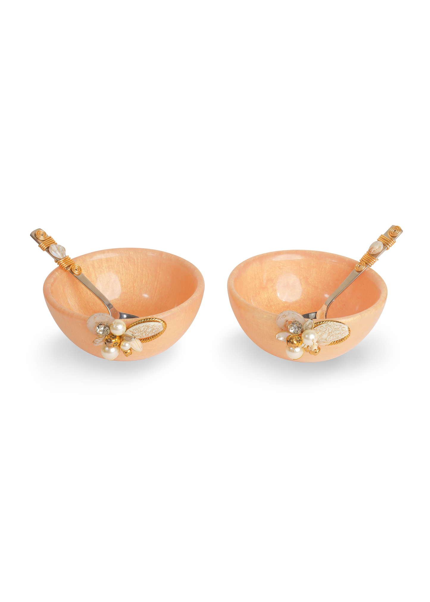 Pink Gold Decorative Snack Bowls (Set of 2) tiramisuusa
