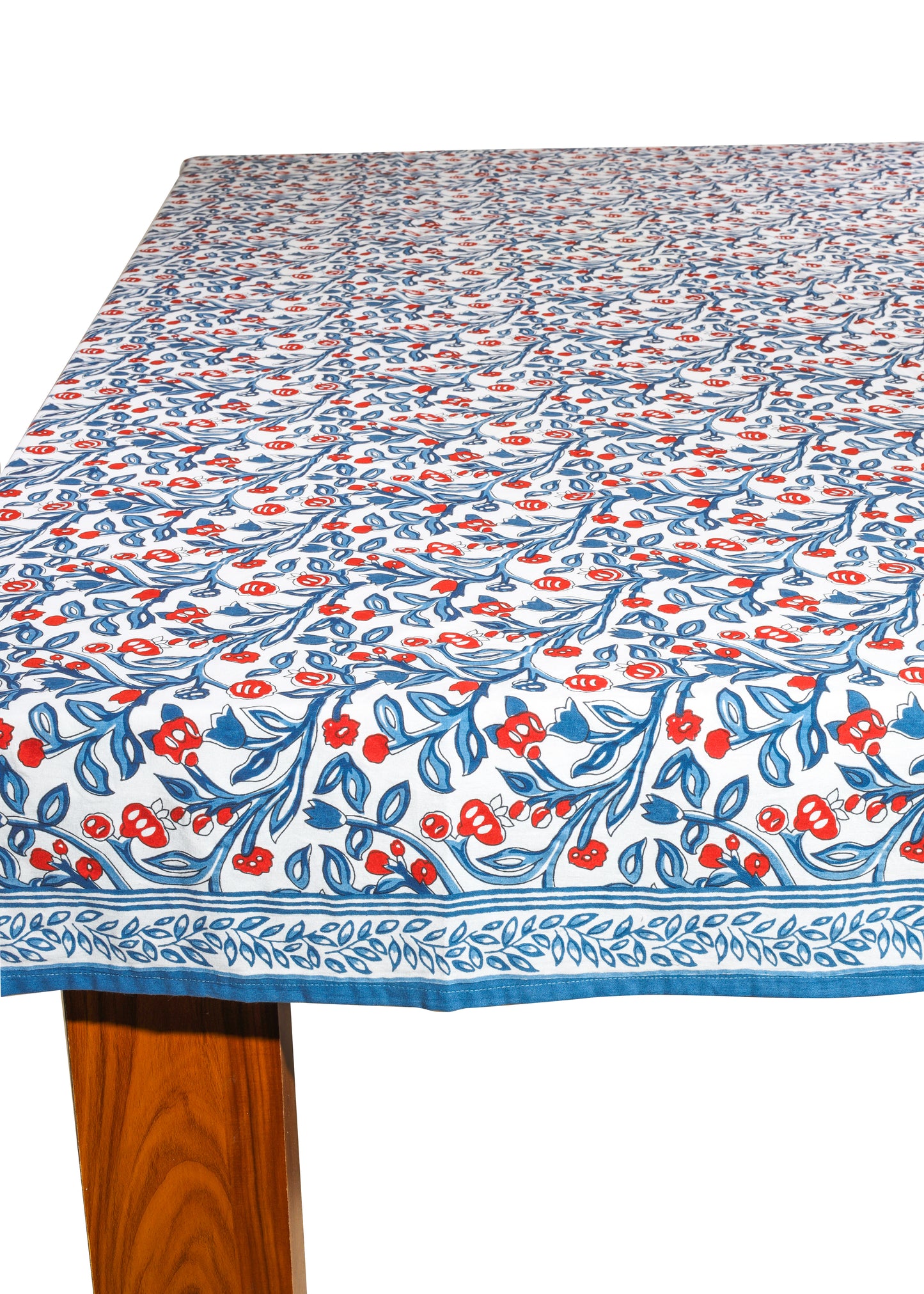 Chic Contrast Block Print Cotton Tablecloth