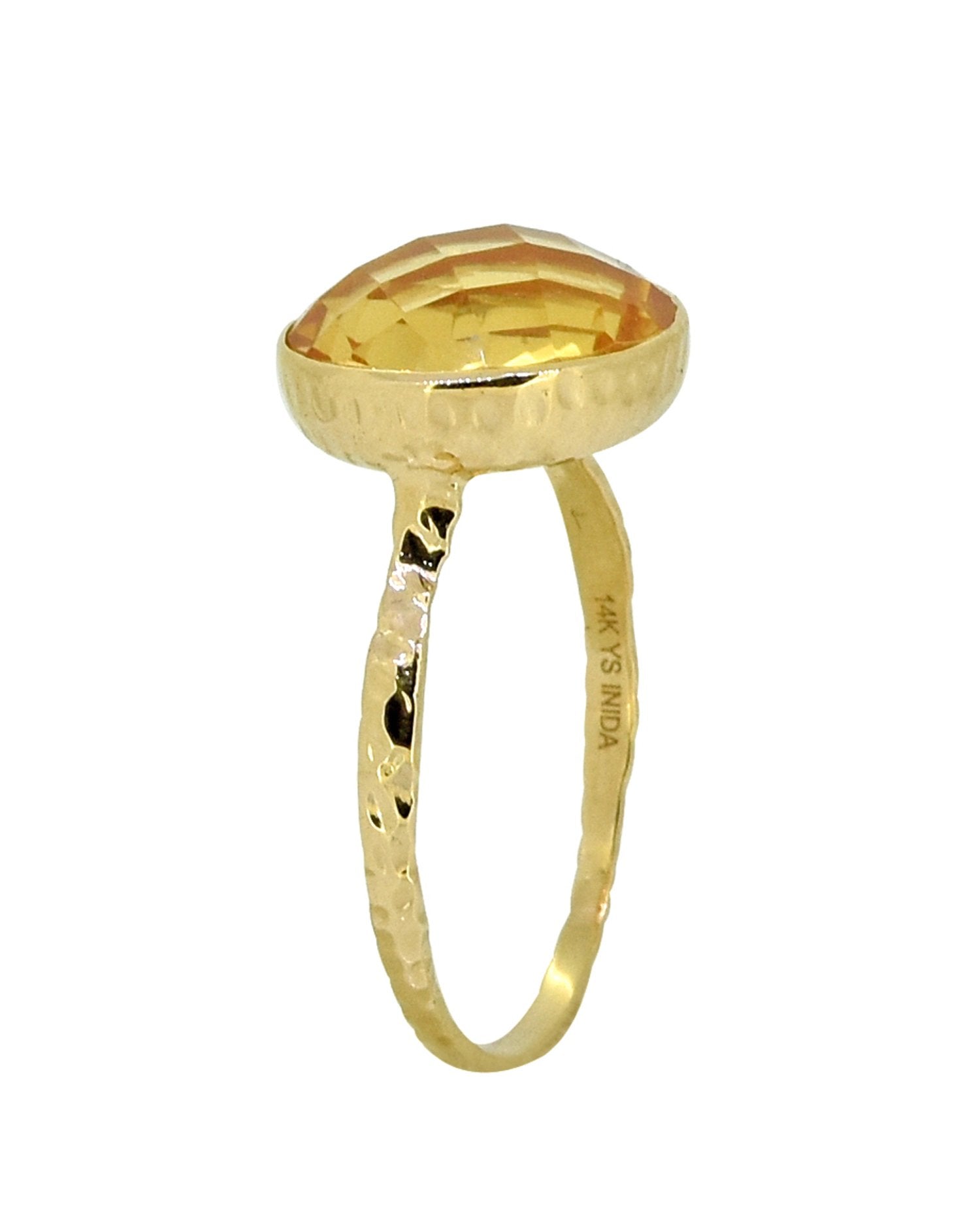 Tiramisu Solid 14k Yellow Gold Citrine Ring (5.60 ct) tiramisu