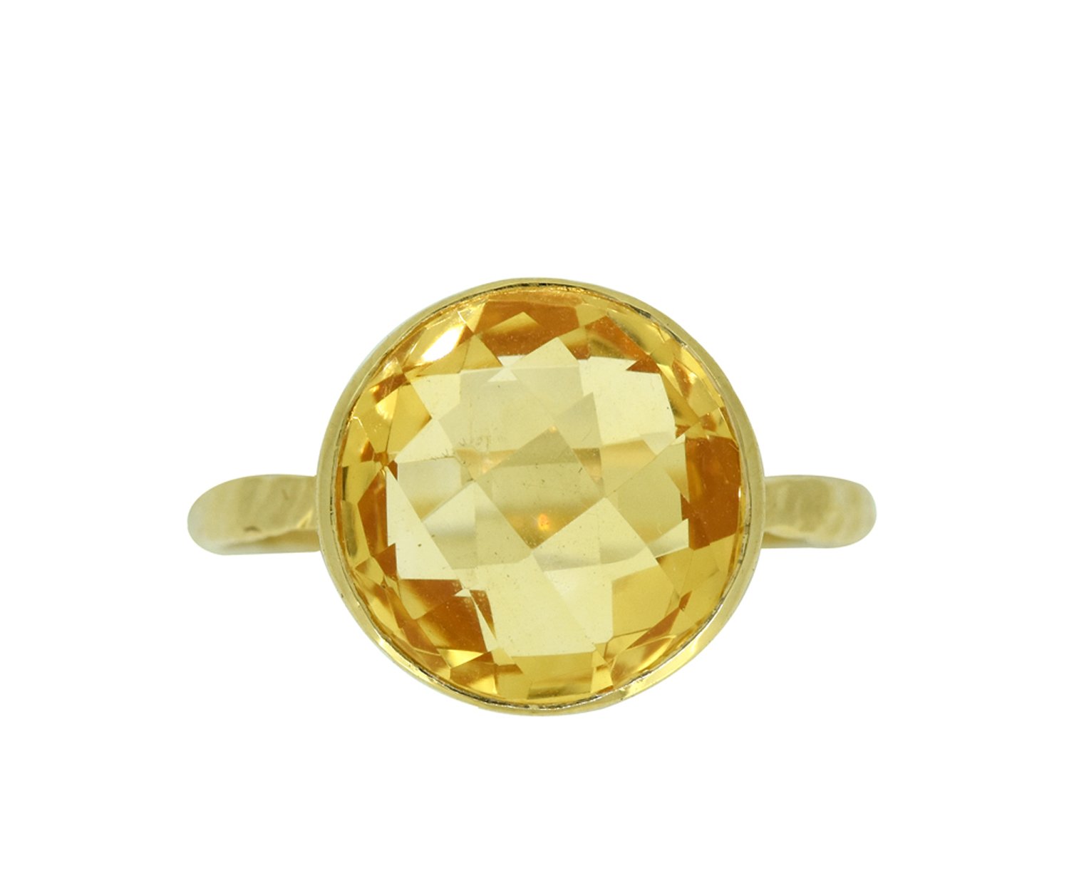 Tiramisu Solid 14k Yellow Gold Citrine Ring (5.60 ct) tiramisu