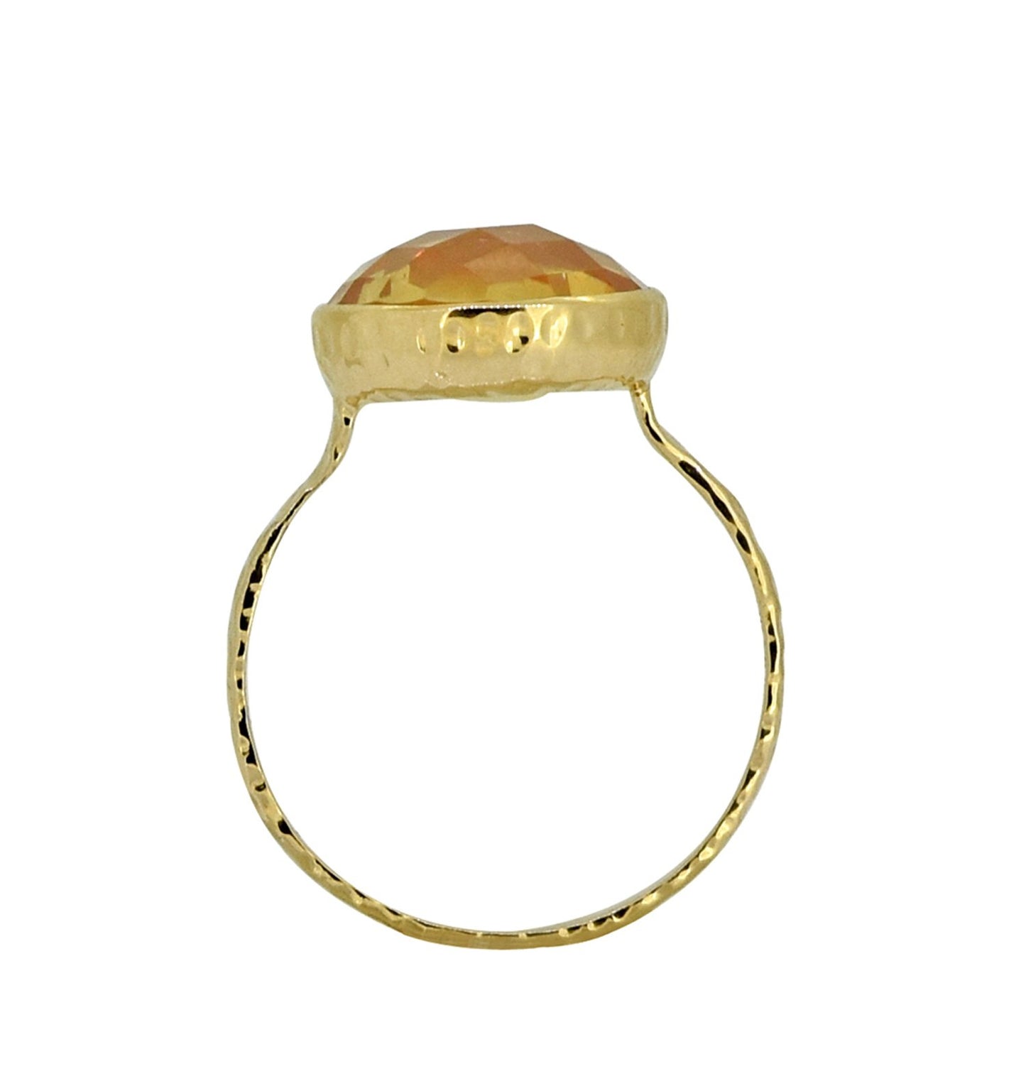 Tiramisu Solid 14k Yellow Gold Citrine Ring (5.60 ct) tiramisu